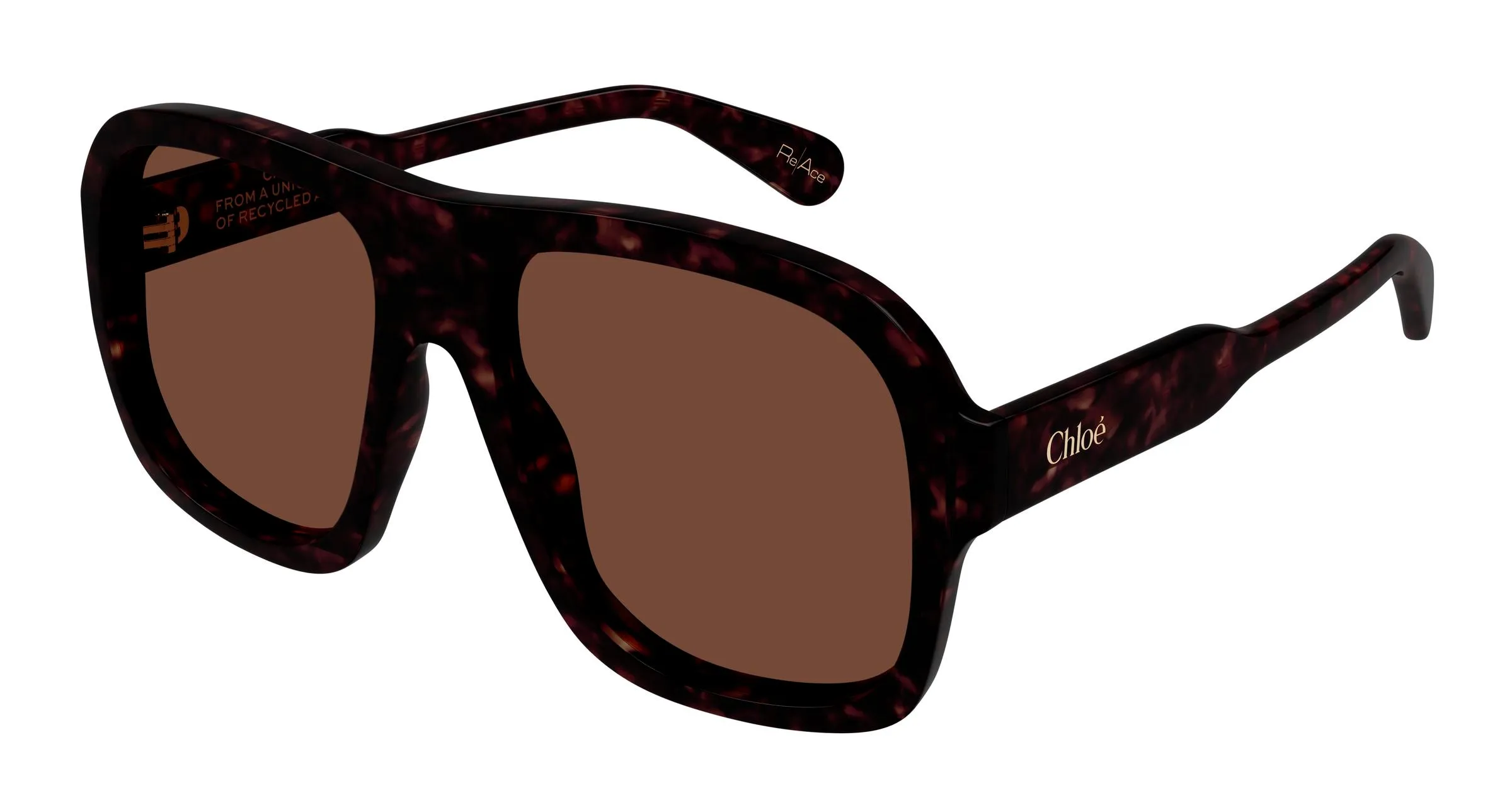 Chloé CH0331S 002 Occhiali da sole Acetato Havana Marrone Pilot - immagine 1