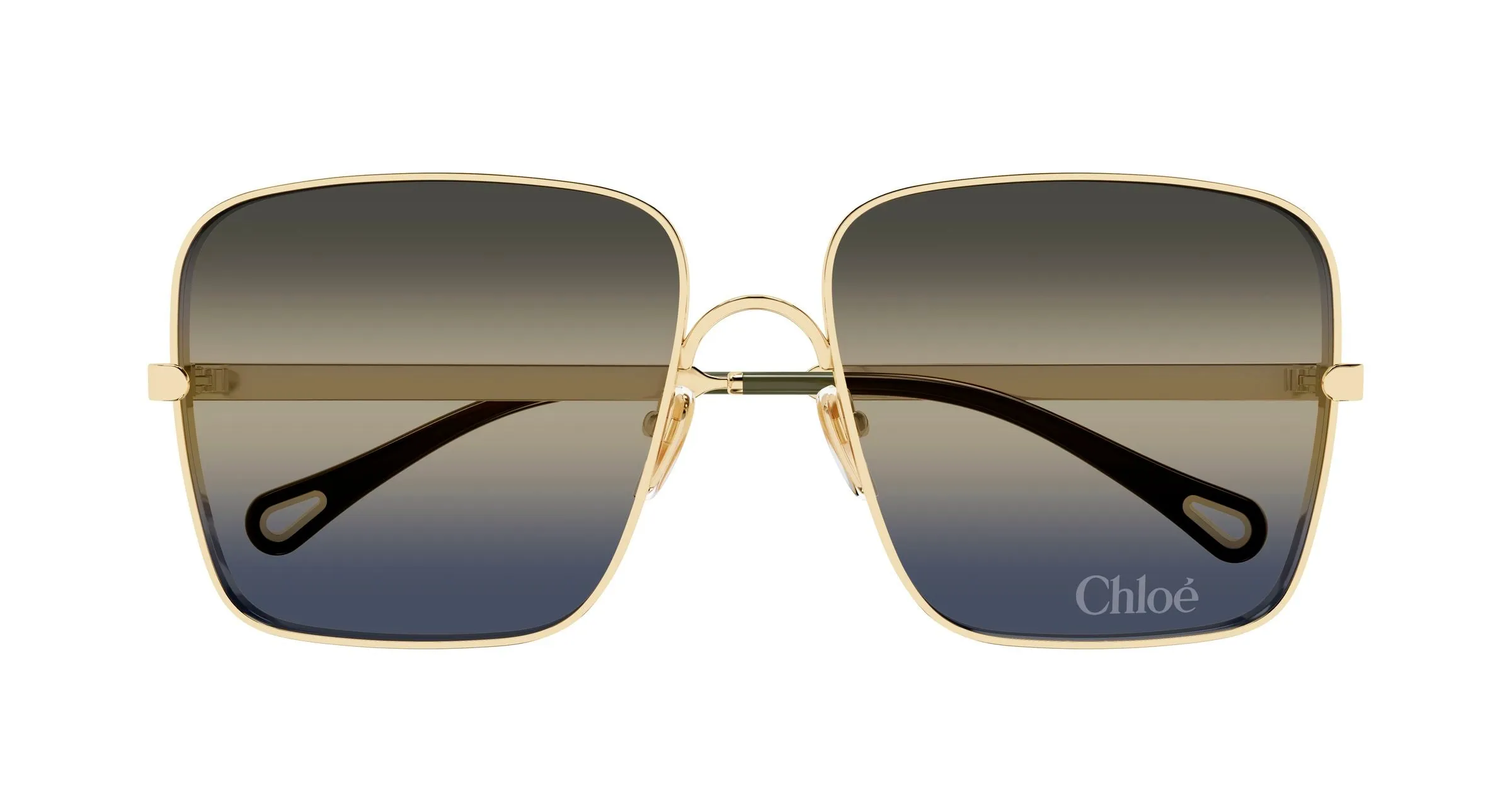 Chloé CH0324S 002 Occhiali da sole Metallo Oro Blu Squadrata - immagine 2