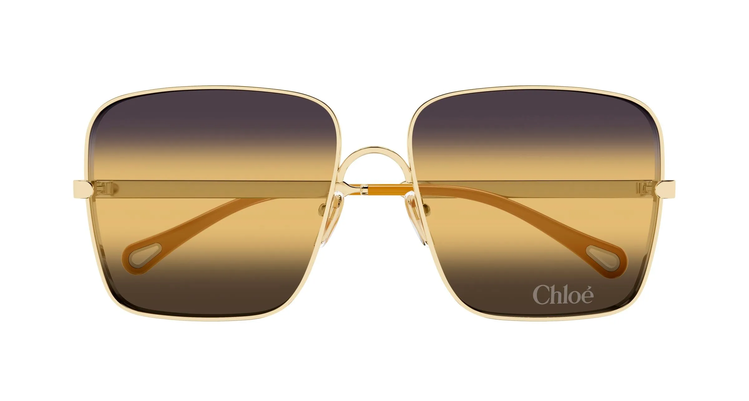 Chloé CH0324S 001 Occhiali da sole Metallo Oro Squadrata Sfumato - immagine 2