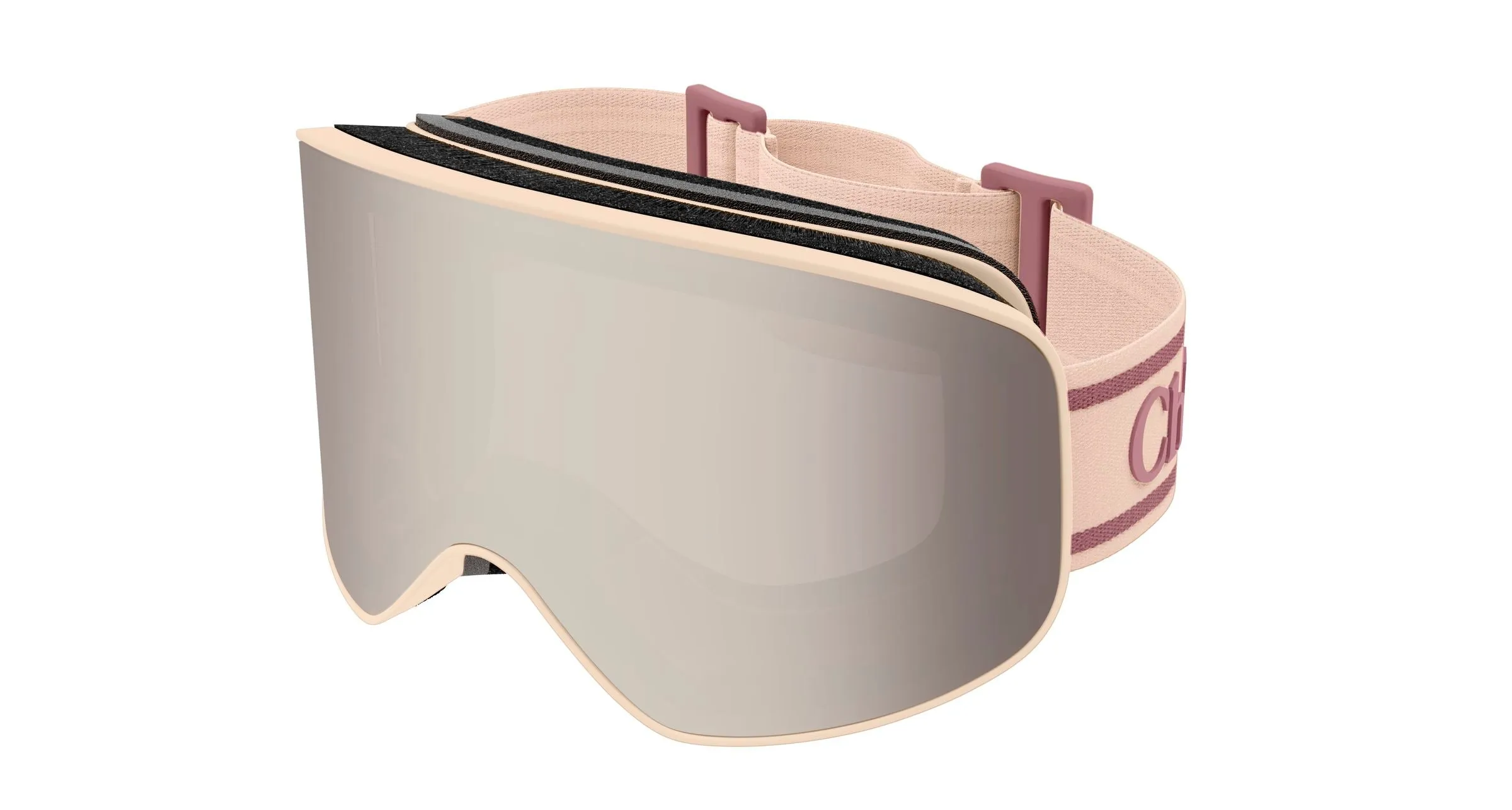 Chloé CH0072S 008 Occhiali da sole Iniettato Rosa Argento Maschera - immagine 1