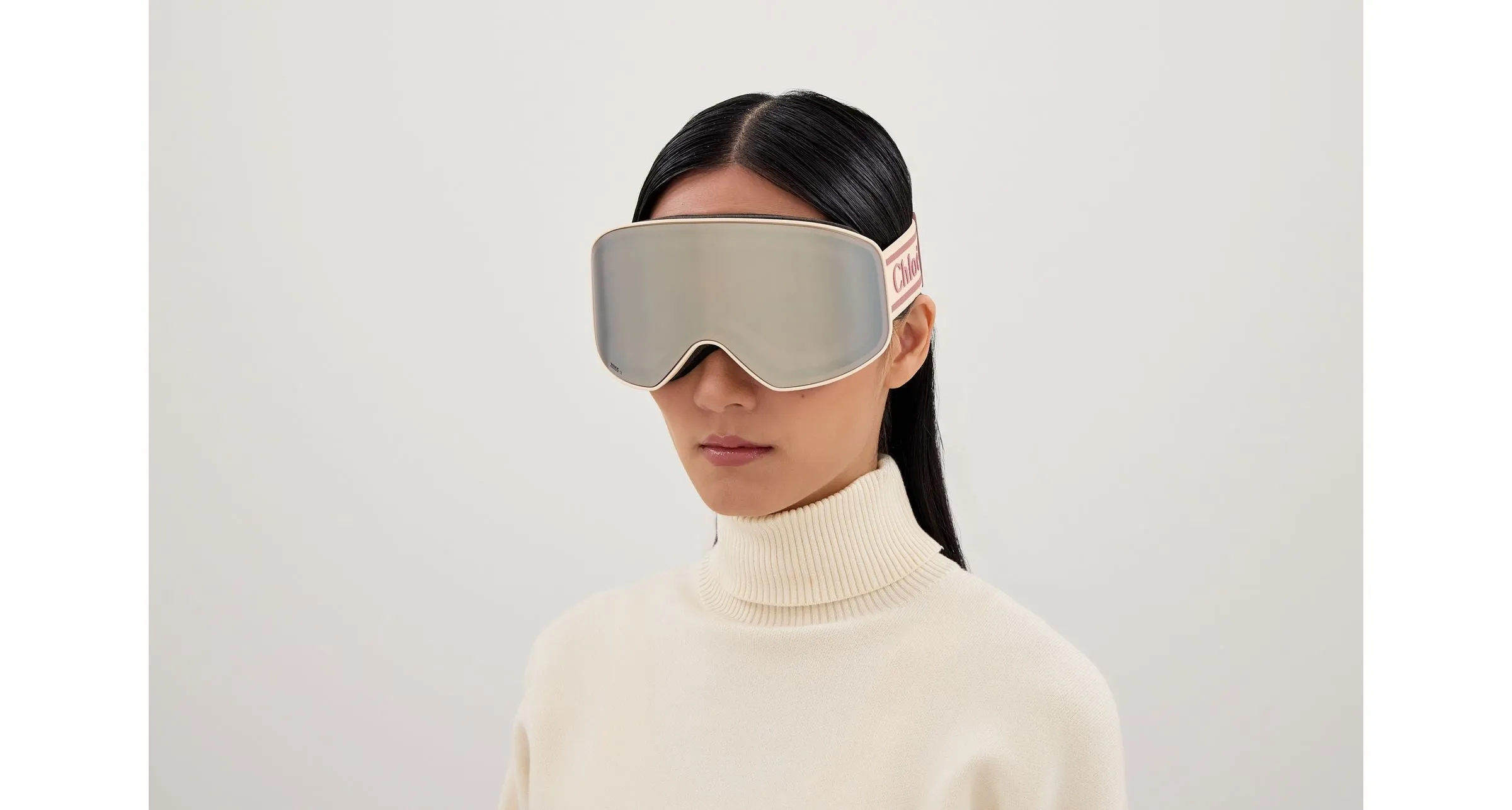 Chloé CH0072S 008 Occhiali da sole Iniettato Rosa Argento Maschera - immagine 4