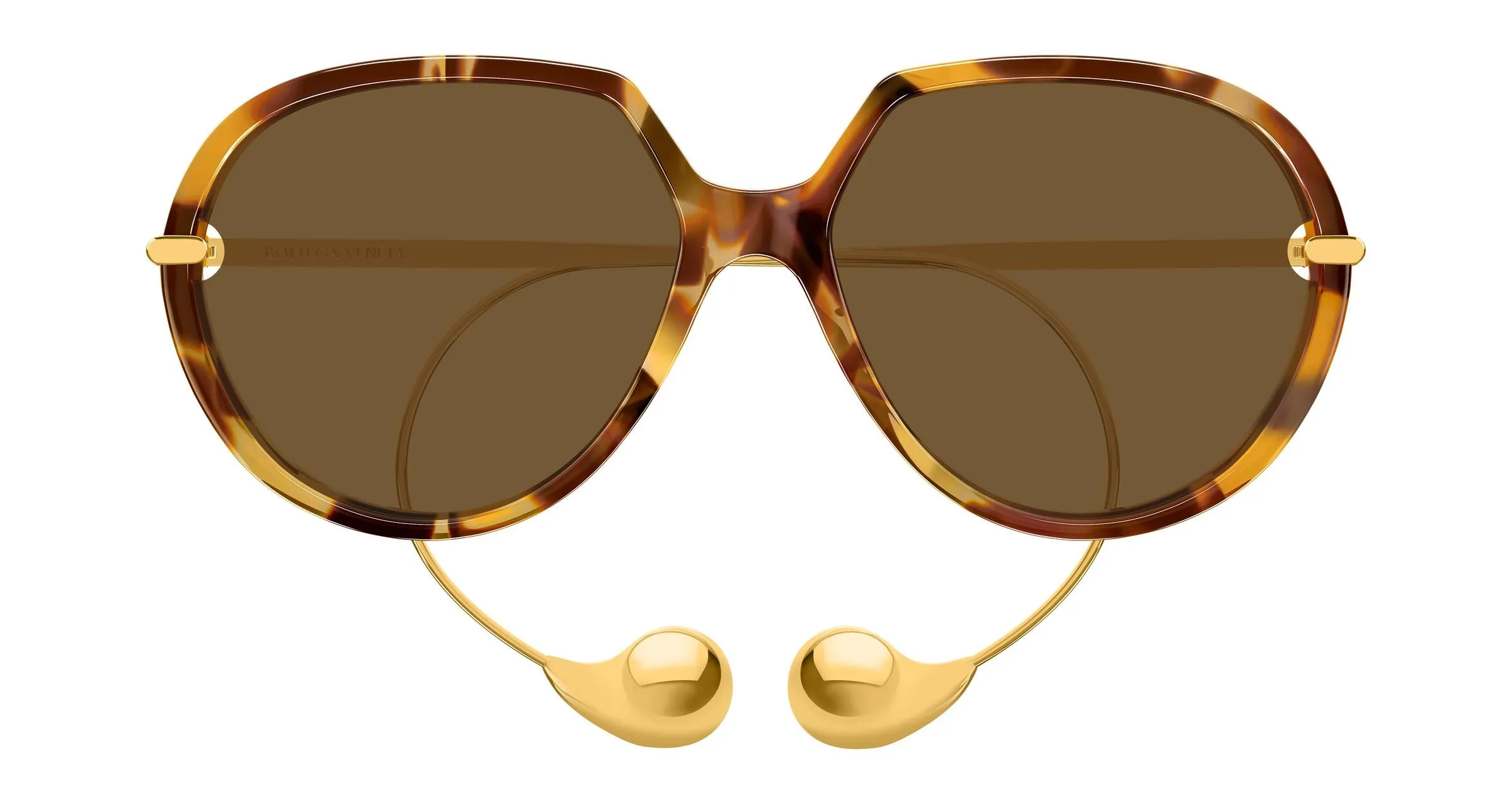 Bottega Veneta BV1436S 002 Occhiali da sole Acetato Havana Marrone Geometrica - immagine 2