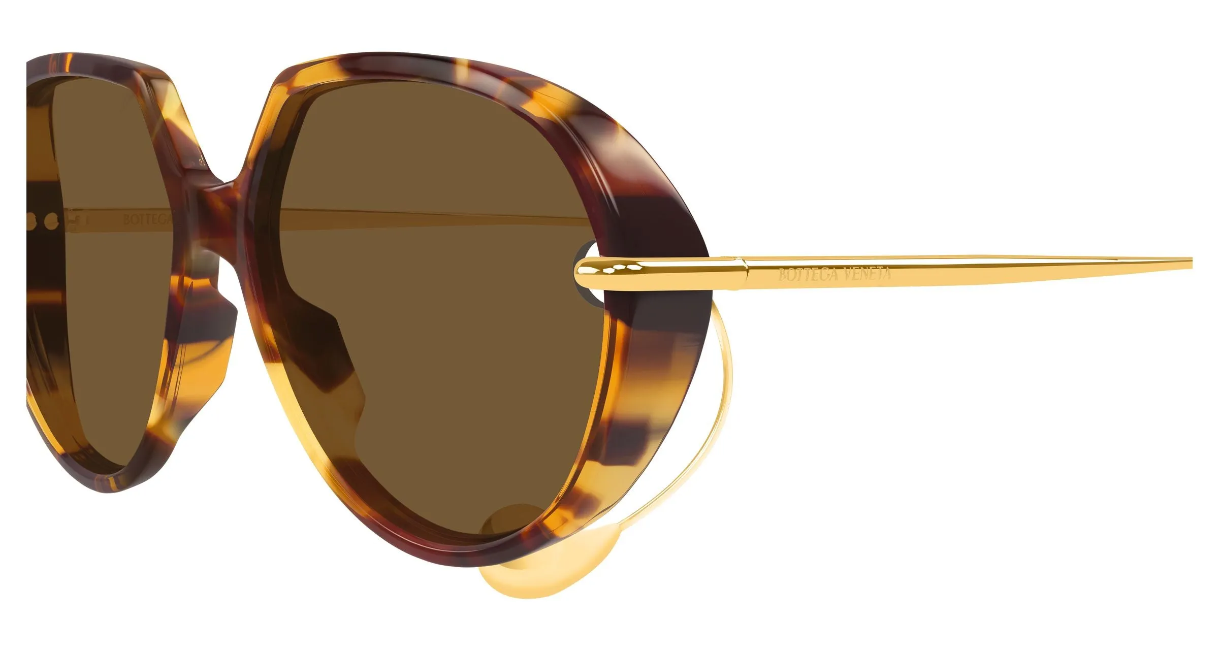 Bottega Veneta BV1436S 002 Occhiali da sole Acetato Havana Marrone Geometrica - immagine 3