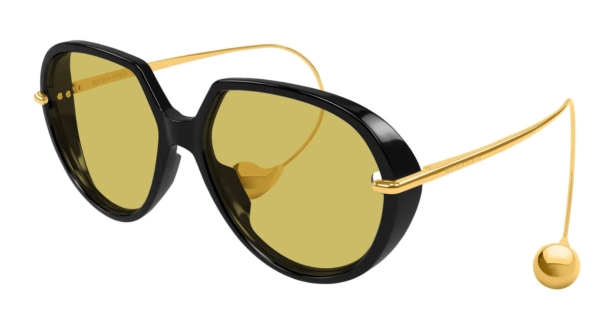 Bottega Veneta BV1436S 001 Occhiali da sole Acetato Nero Geometrica - immagine 1