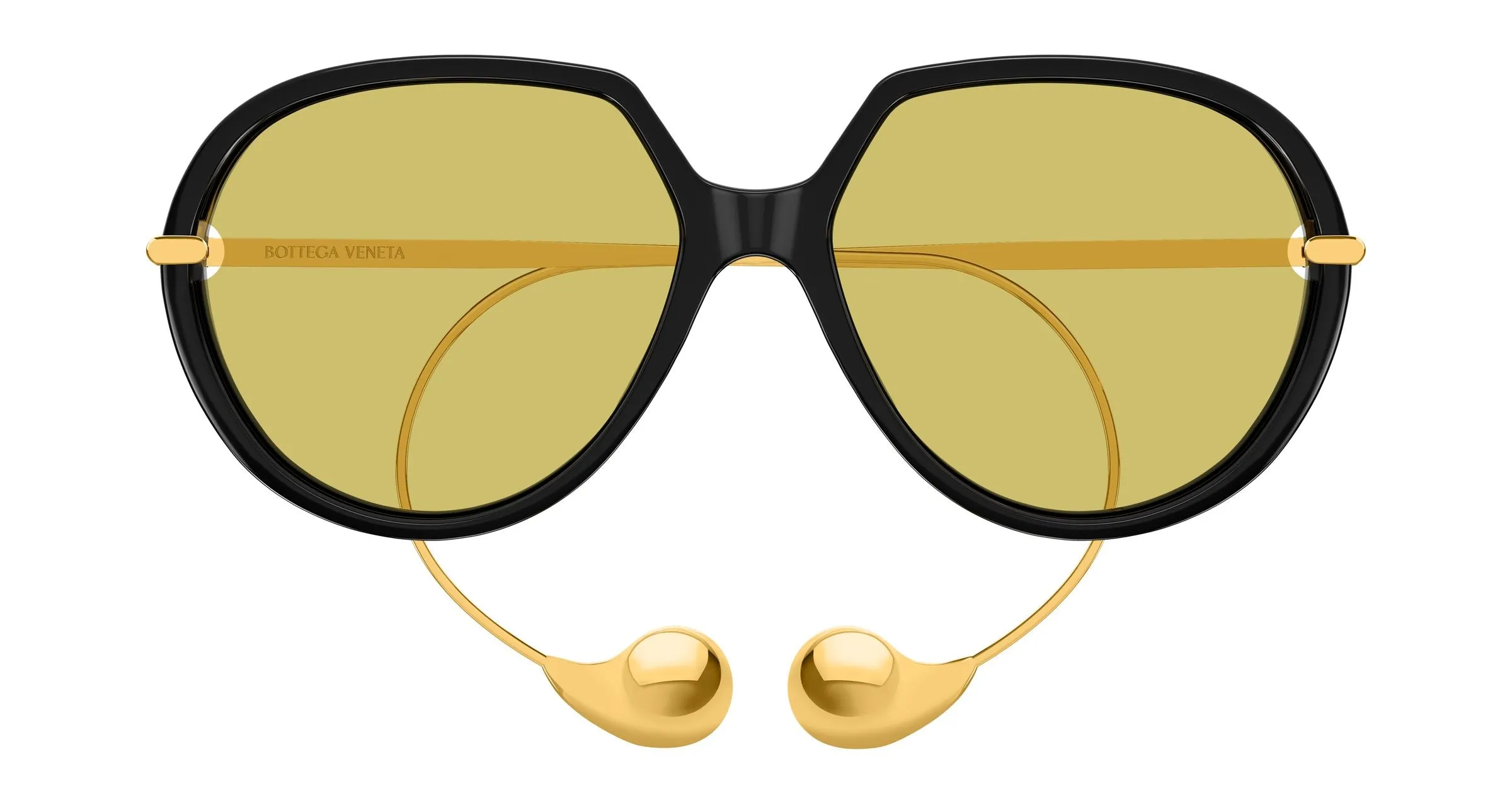Bottega Veneta BV1436S 001 Occhiali da sole Acetato Nero Geometrica - immagine 2