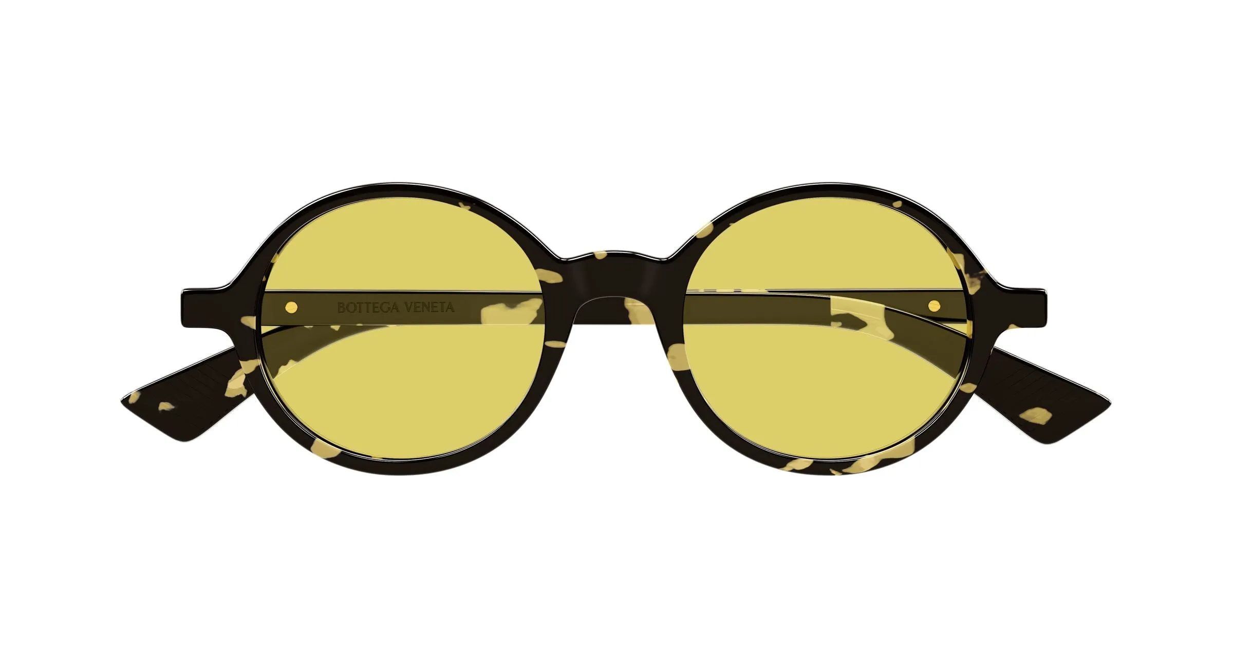 Bottega Veneta BV1430S 002 Occhiali da sole Acetato Havana Rotonda - immagine 2