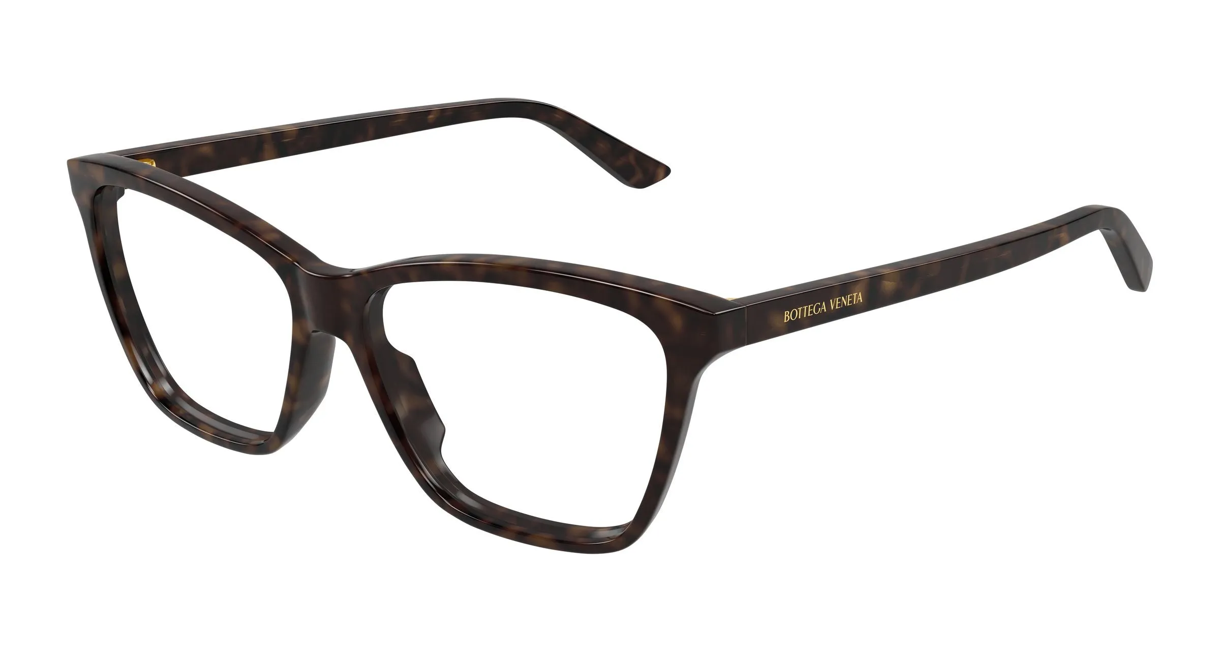 Bottega Veneta BV1421O 002 Montature da vista Acetato Havana Trasparente Farfalla - immagine 1