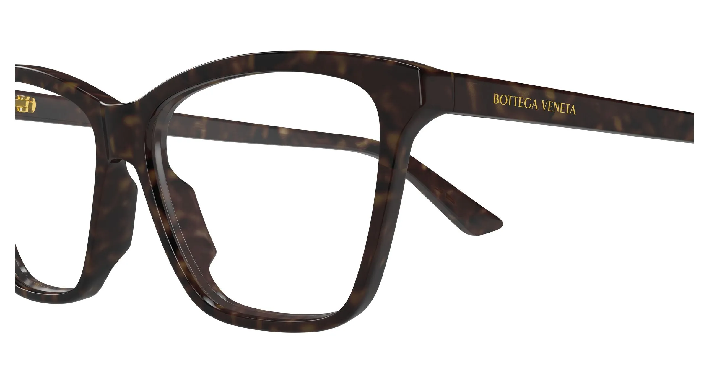 Bottega Veneta BV1421O 002 Montature da vista Acetato Havana Trasparente Farfalla - immagine 3