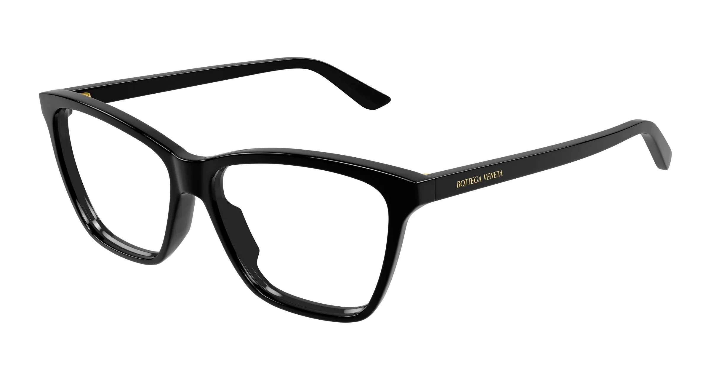 Bottega Veneta BV1421O 001 Montature da vista Acetato Nero Trasparente Farfalla - immagine 1