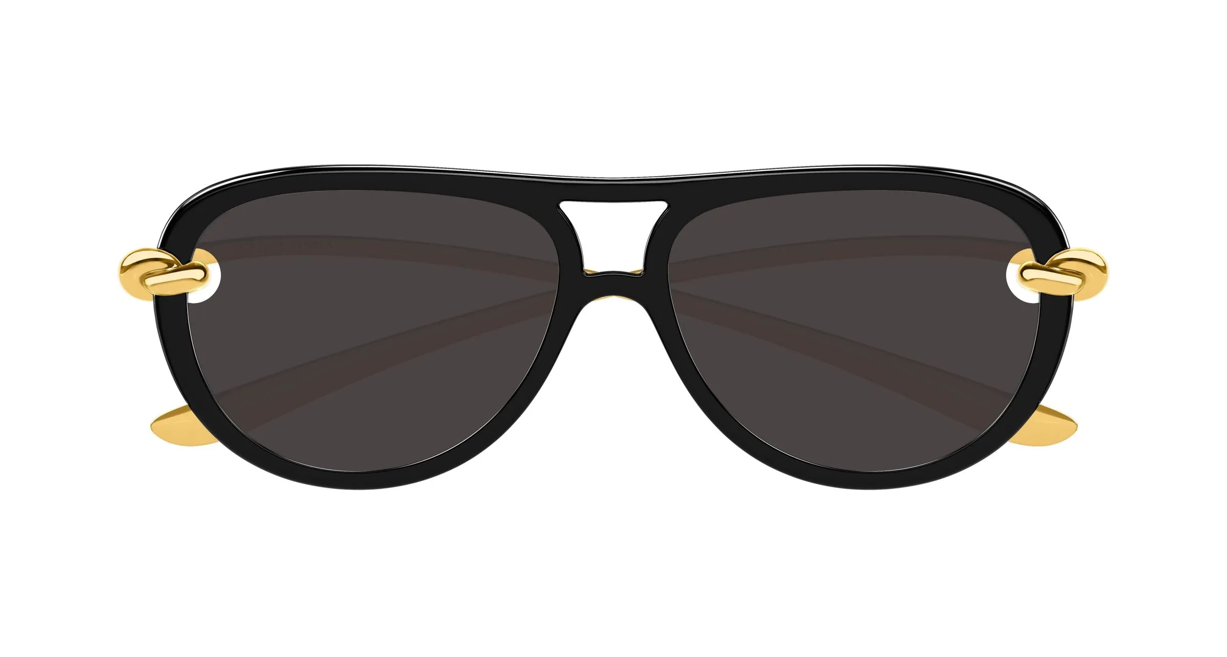 Bottega Veneta BV1418S 005 Occhiali da sole Bio-iniettato Nero Grigio Pilot - immagine 2