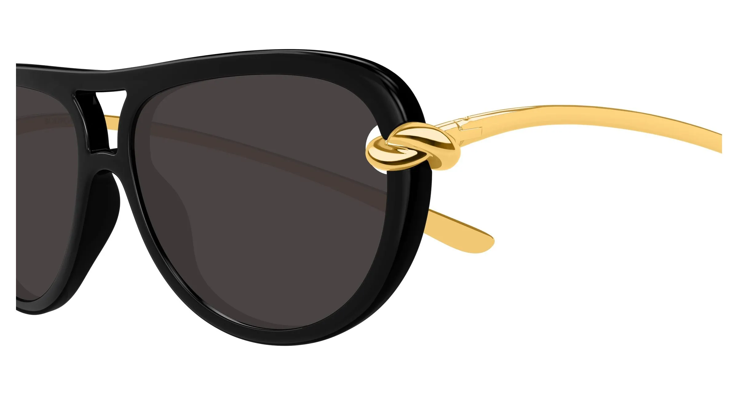 Bottega Veneta BV1418S 005 Occhiali da sole Bio-iniettato Nero Grigio Pilot - immagine 3
