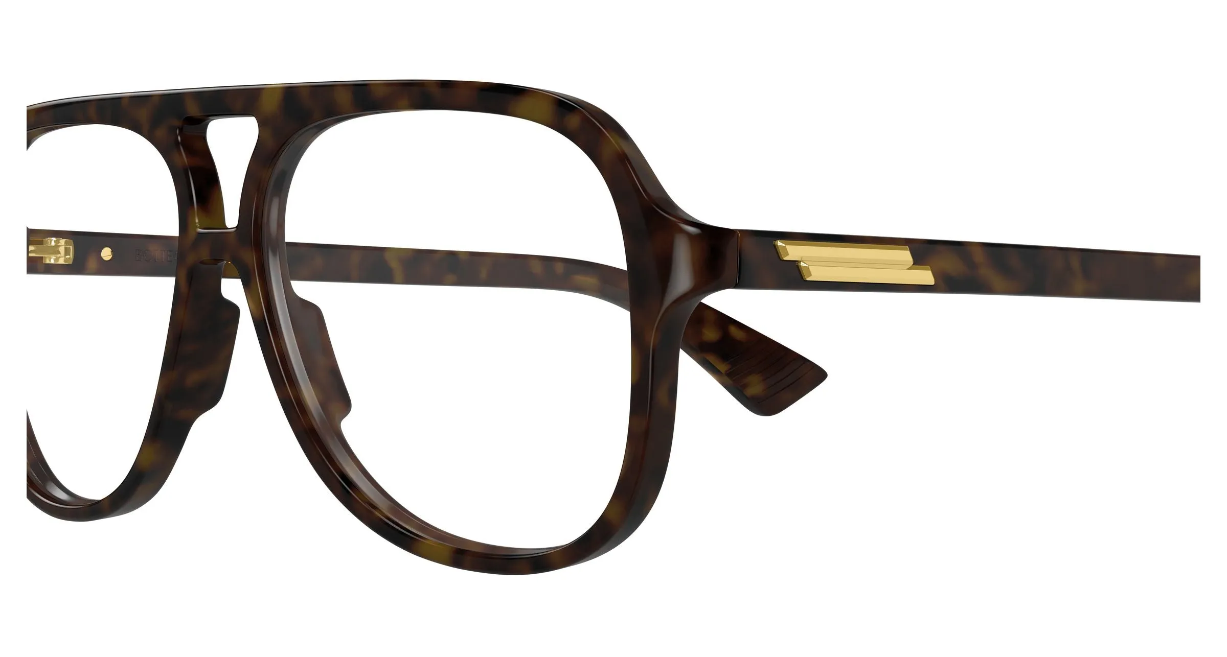 Bottega Veneta BV1417O 002 Montature da vista Acetato Havana Trasparente Pilot - immagine 3