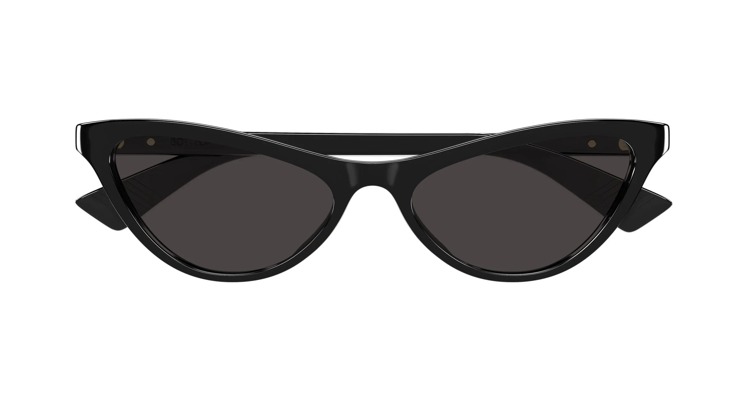 Bottega Veneta BV1414S 001 Occhiali da sole Acetato Nero Grigio Cat Eye - immagine 2