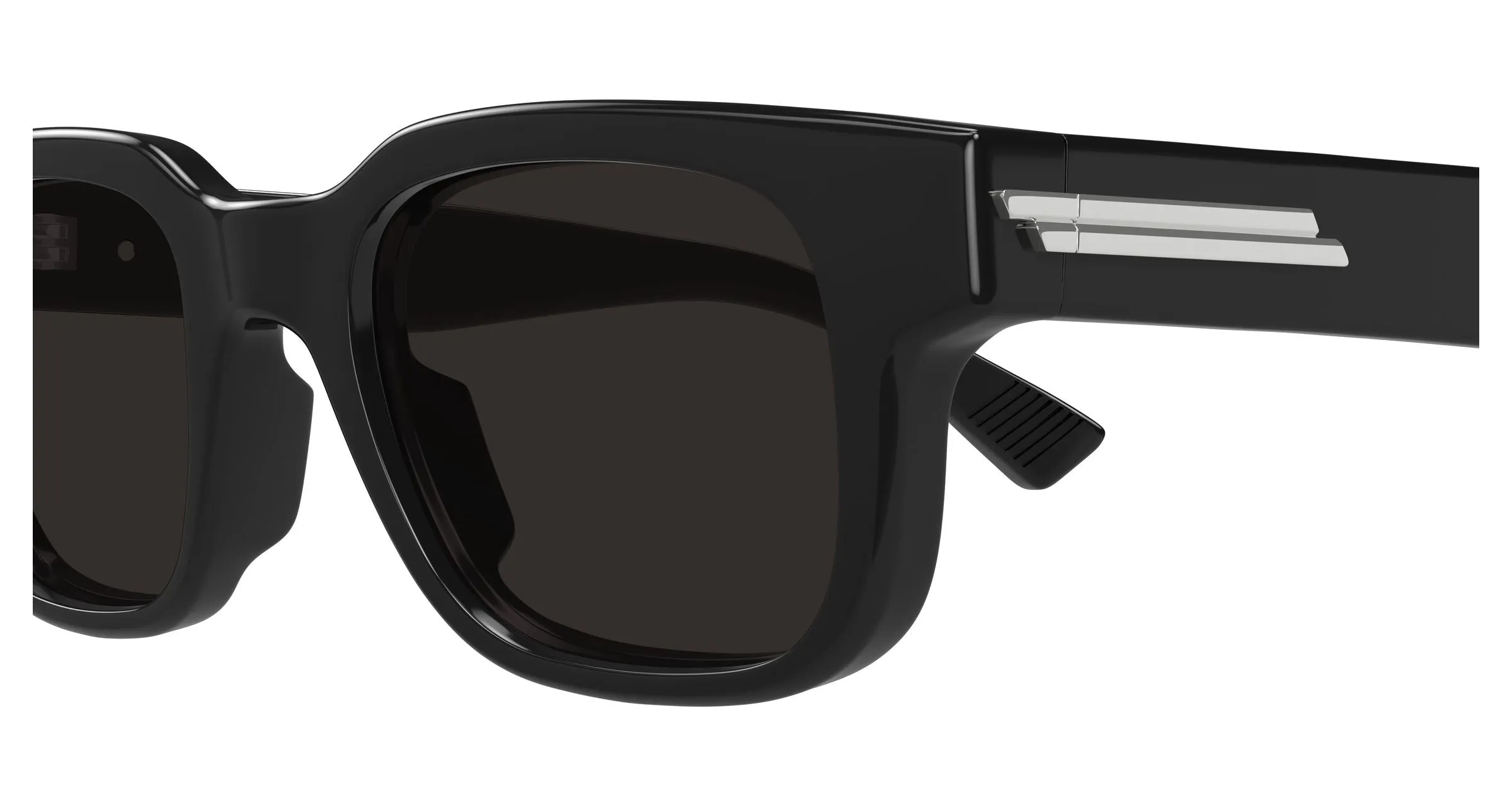 Bottega Veneta BV1411S 001 Occhiali da sole Acetato Nero Grigio Squadrata - immagine 3
