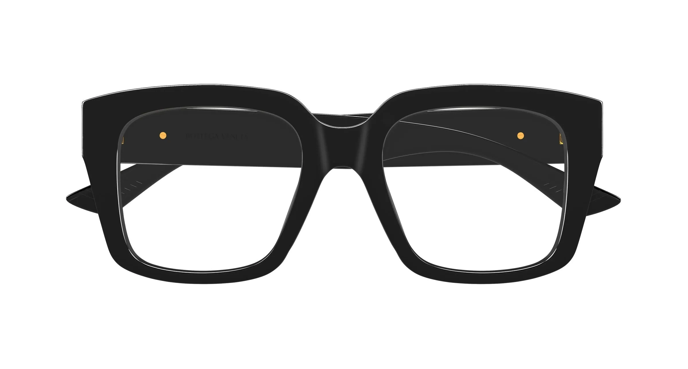 Bottega Veneta BV1409O 001 Montature da vista Acetato Nero Trasparente Squadrata - immagine 2