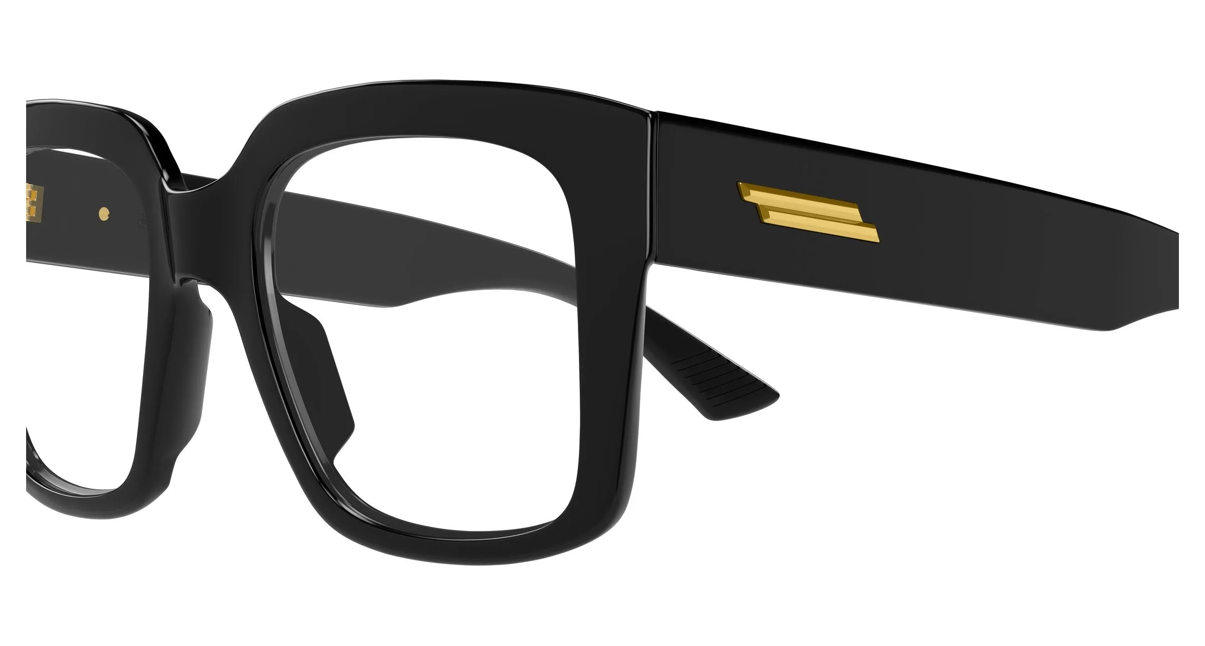 Bottega Veneta BV1409O 001 Montature da vista Acetato Nero Trasparente Squadrata - immagine 3