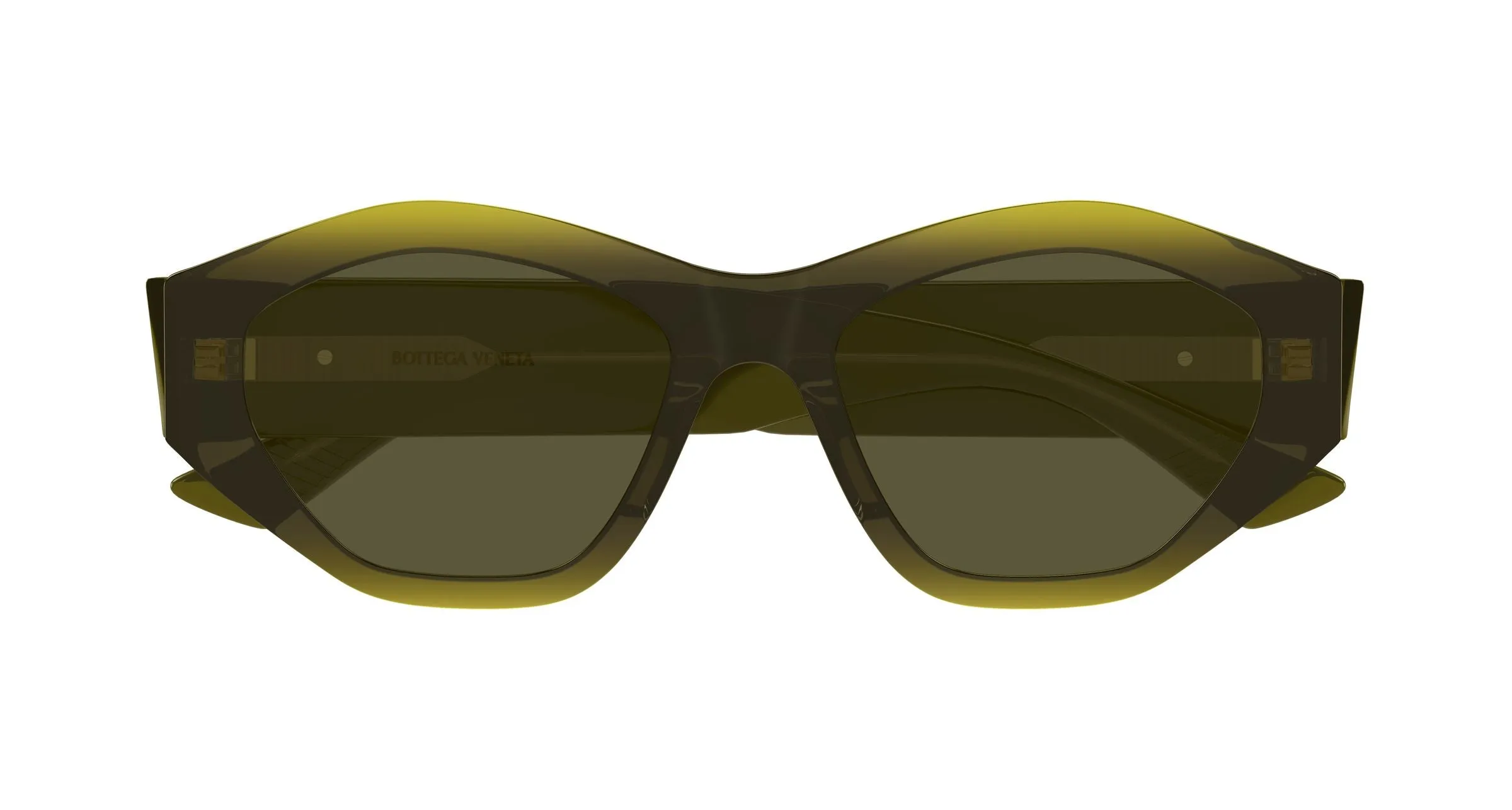 Bottega Veneta BV1408S 003 Occhiali da sole Acetato Verde Verde Geometrica - immagine 2