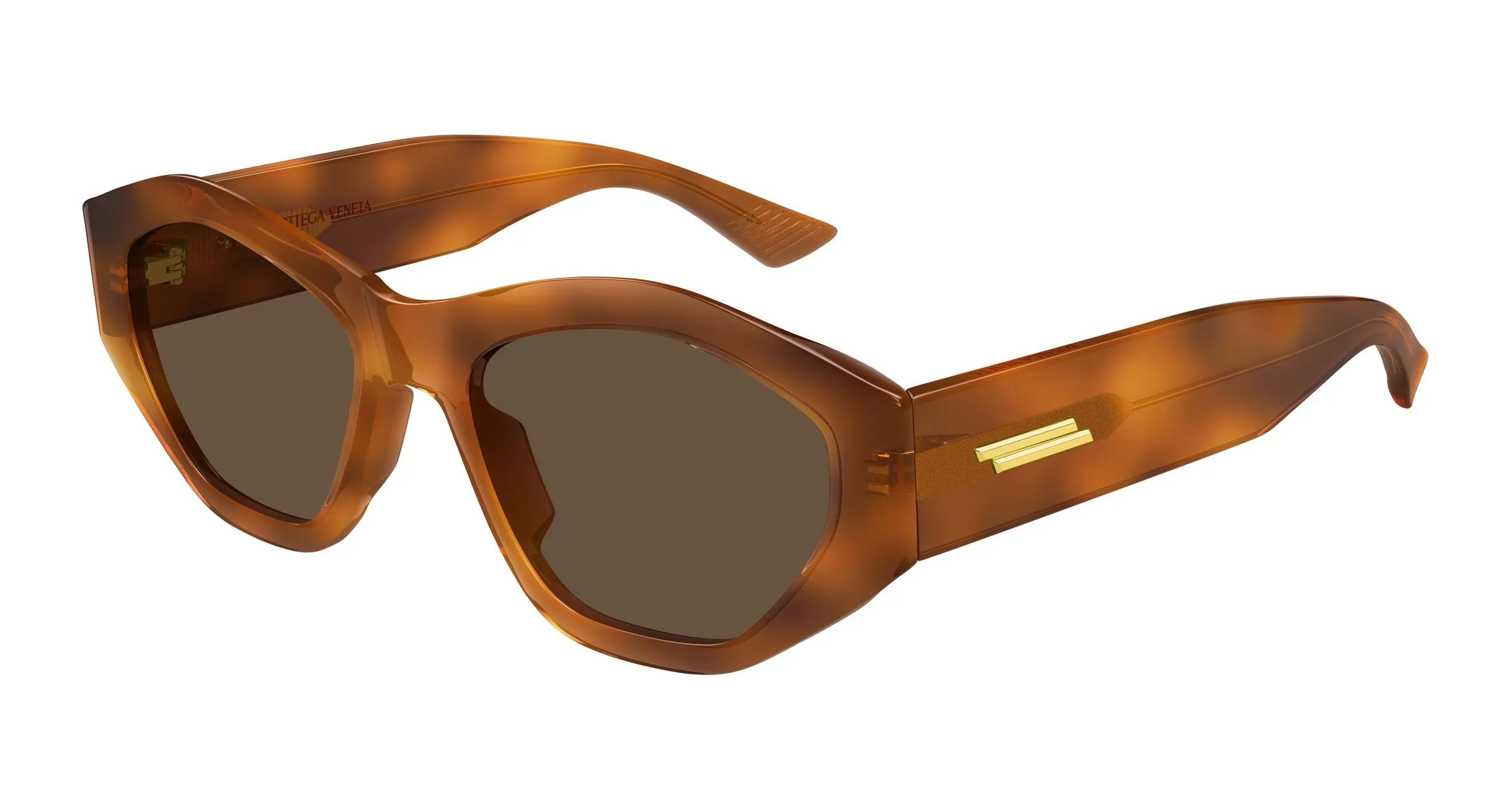 Bottega Veneta BV1408S 002 Occhiali da sole Acetato Havana Marrone Geometrica - immagine 1