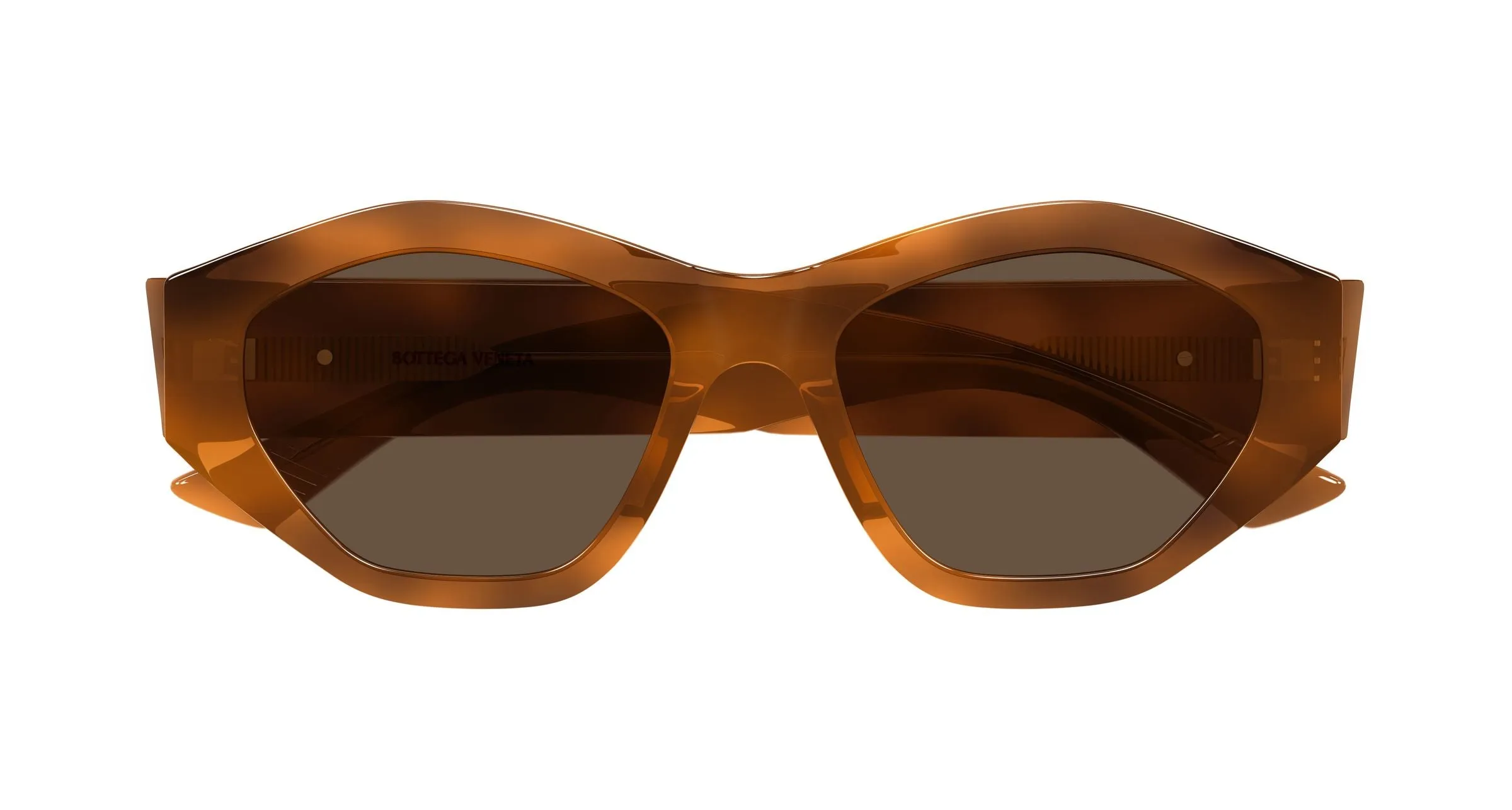 Bottega Veneta BV1408S 002 Occhiali da sole Acetato Havana Marrone Geometrica - immagine 2
