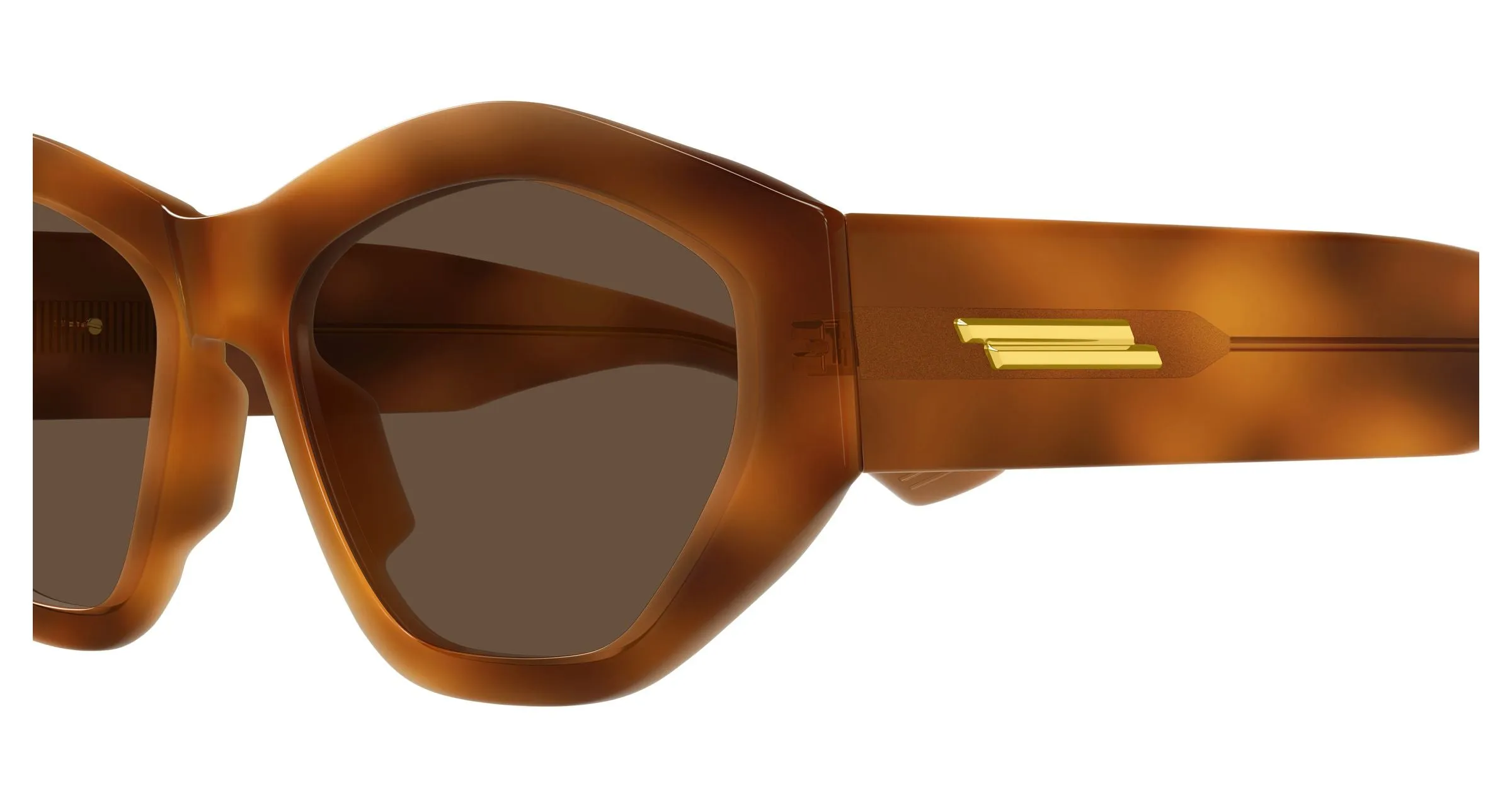 Bottega Veneta BV1408S 002 Occhiali da sole Acetato Havana Marrone Geometrica - immagine 3