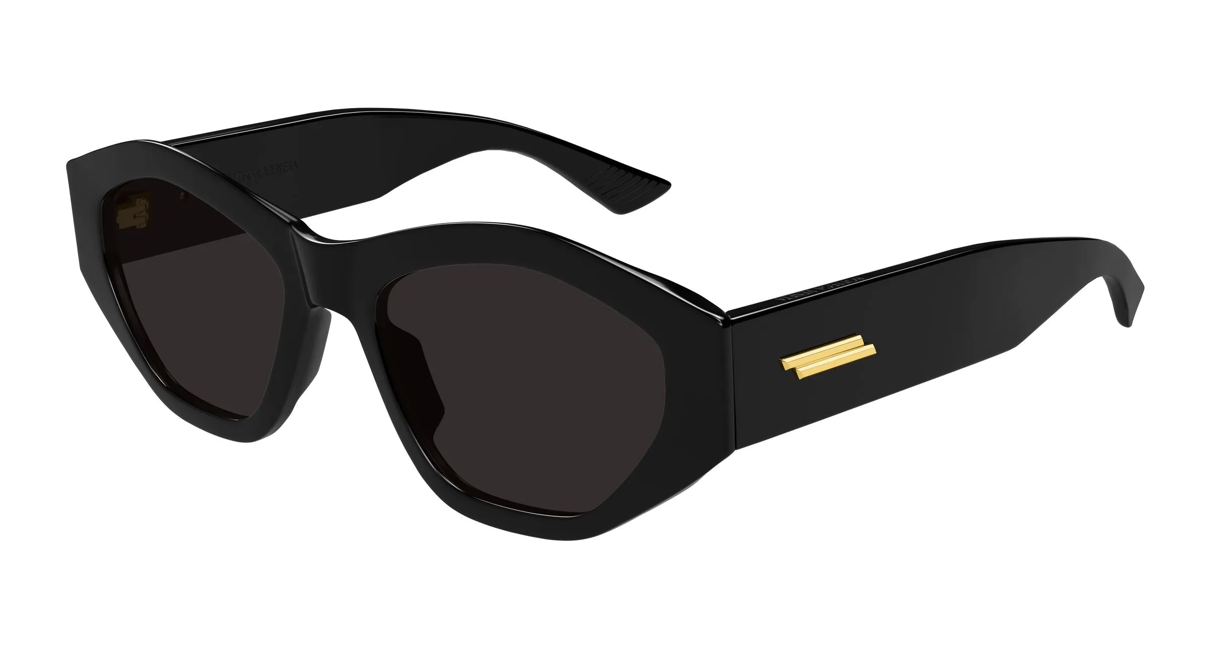 Bottega Veneta BV1408S 001 Occhiali da sole Acetato Nero Grigio Geometrica - immagine 1