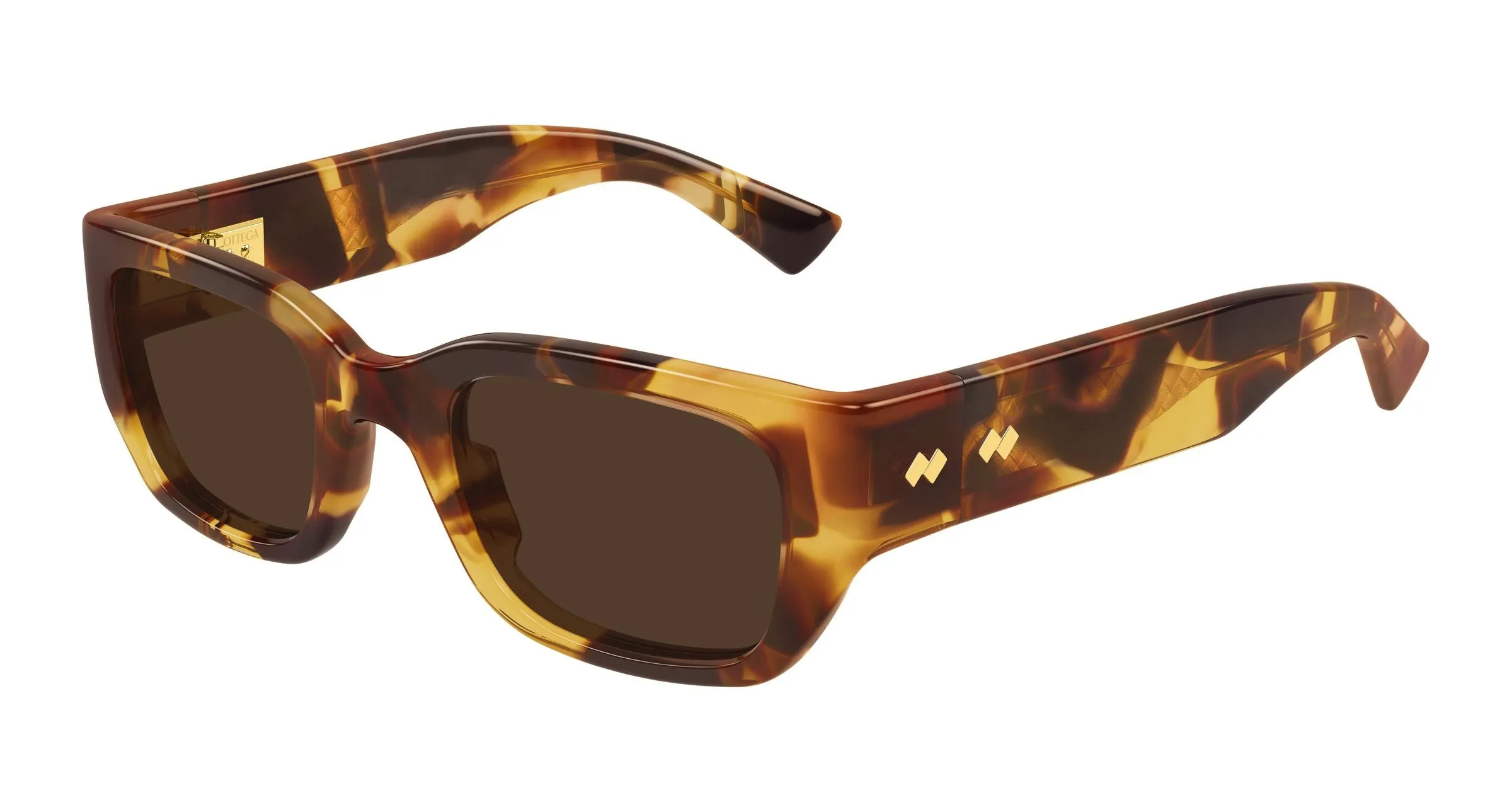 Bottega Veneta BV1400S 002 Occhiali da sole Acetato Havana Marrone Squadrata - immagine 1