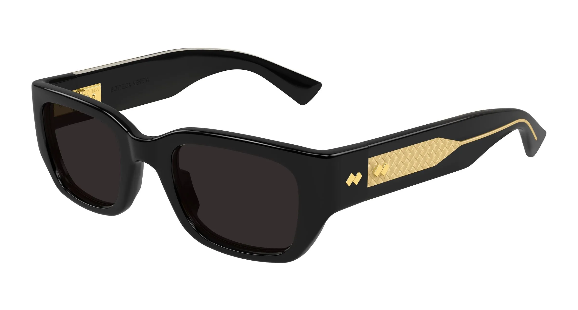 Bottega Veneta BV1400S 001 Occhiali da sole Acetato Nero Grigio Squadrata - immagine 1