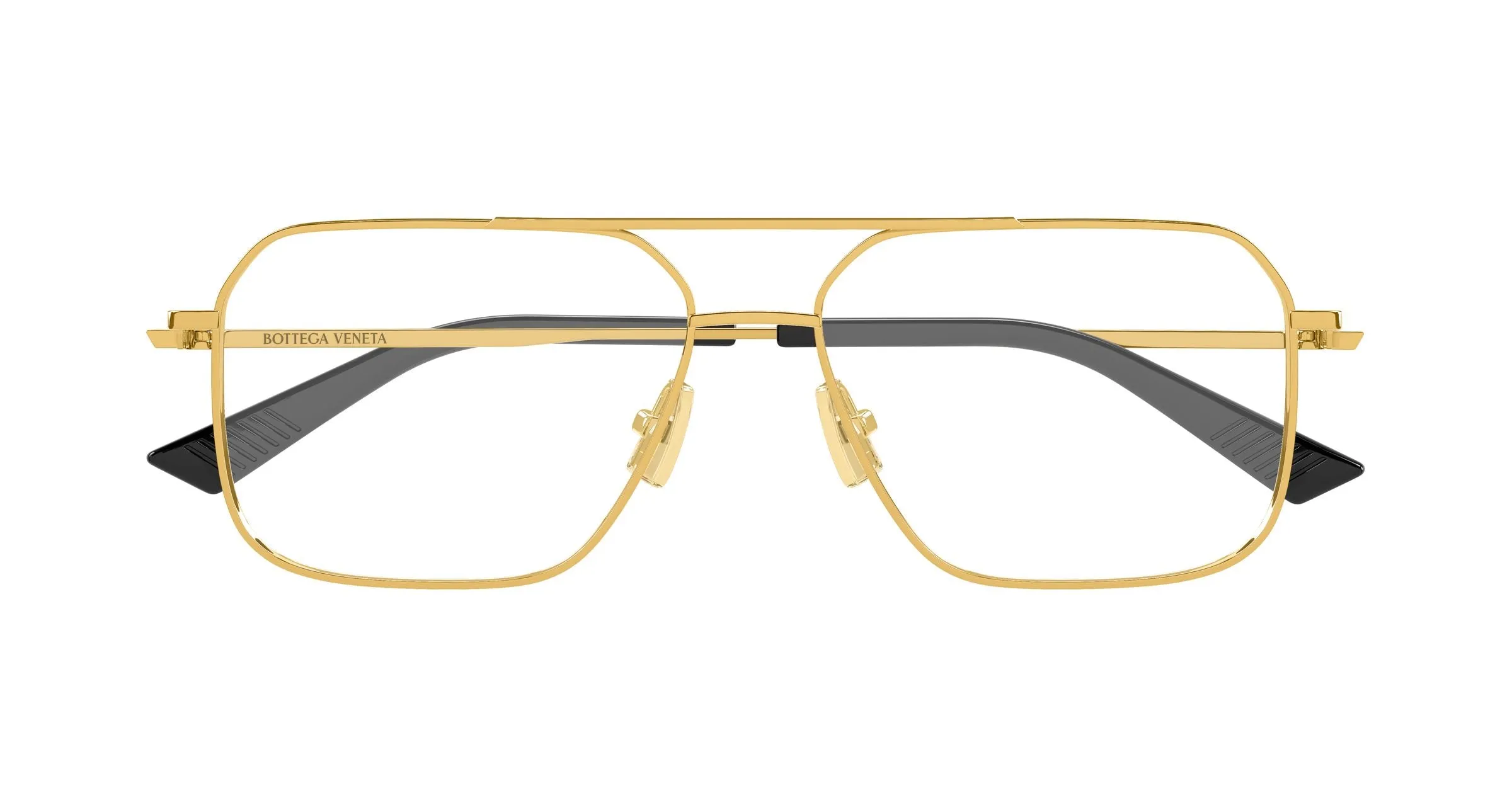 Bottega Veneta BV1384O 003 Montature da vista Metallo Oro Trasparente Pilot - immagine 2