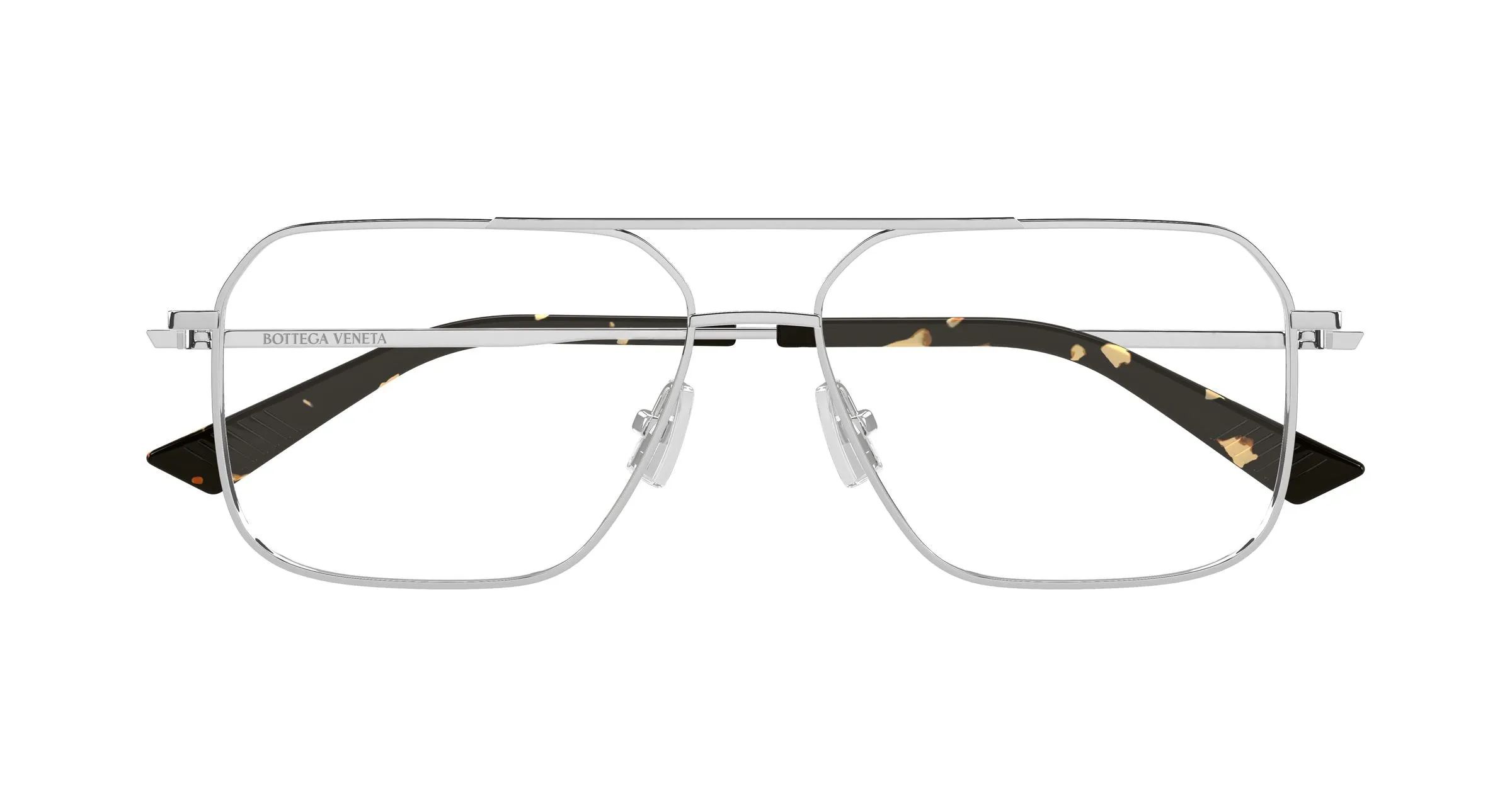 Bottega Veneta BV1384O 002 Montature da vista Metallo Argento Trasparente Pilot - immagine 2