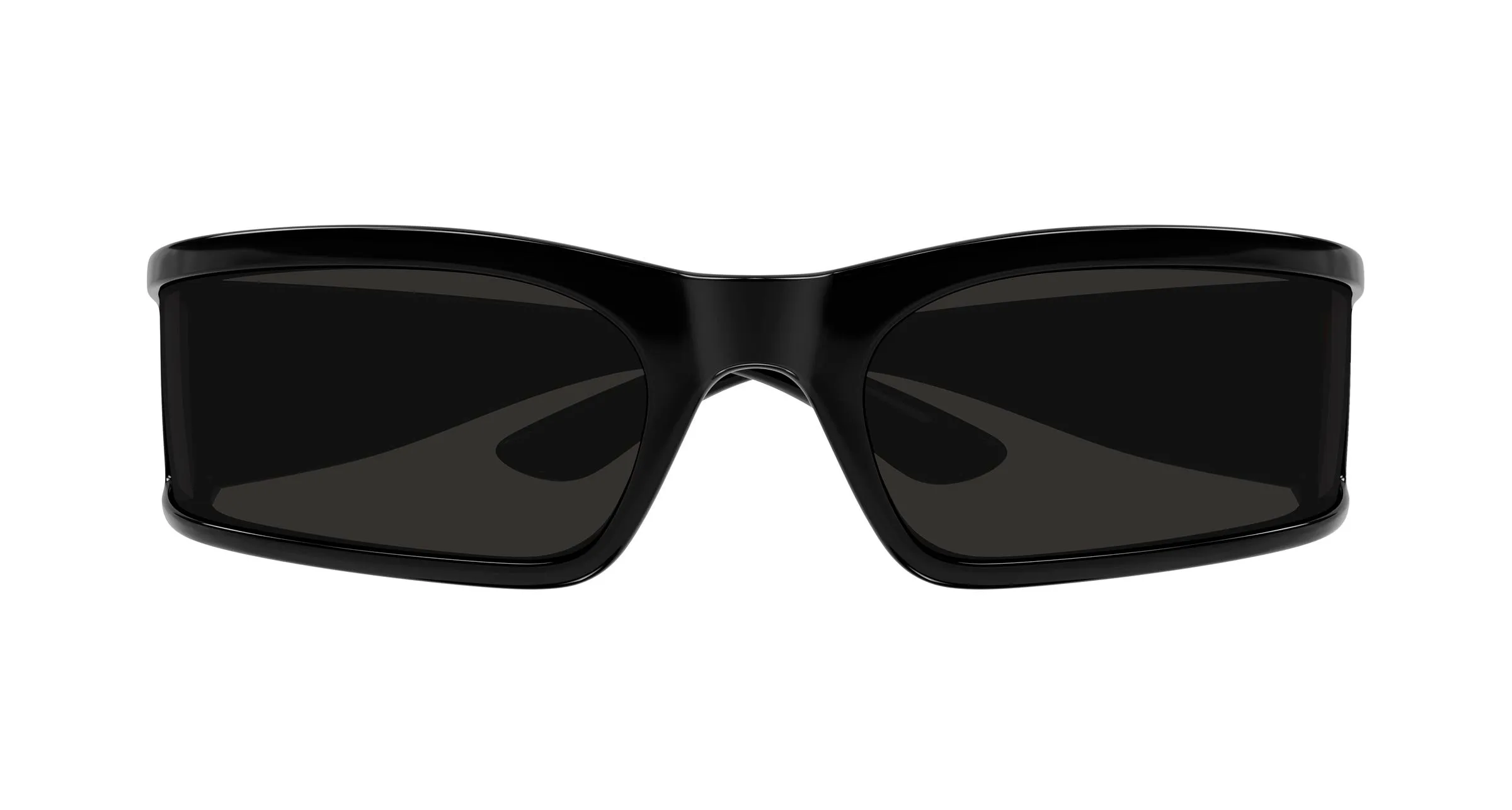 Balenciaga BB0458S 001 Occhiali da sole Acetato Nero Grigio Maschera - immagine 2