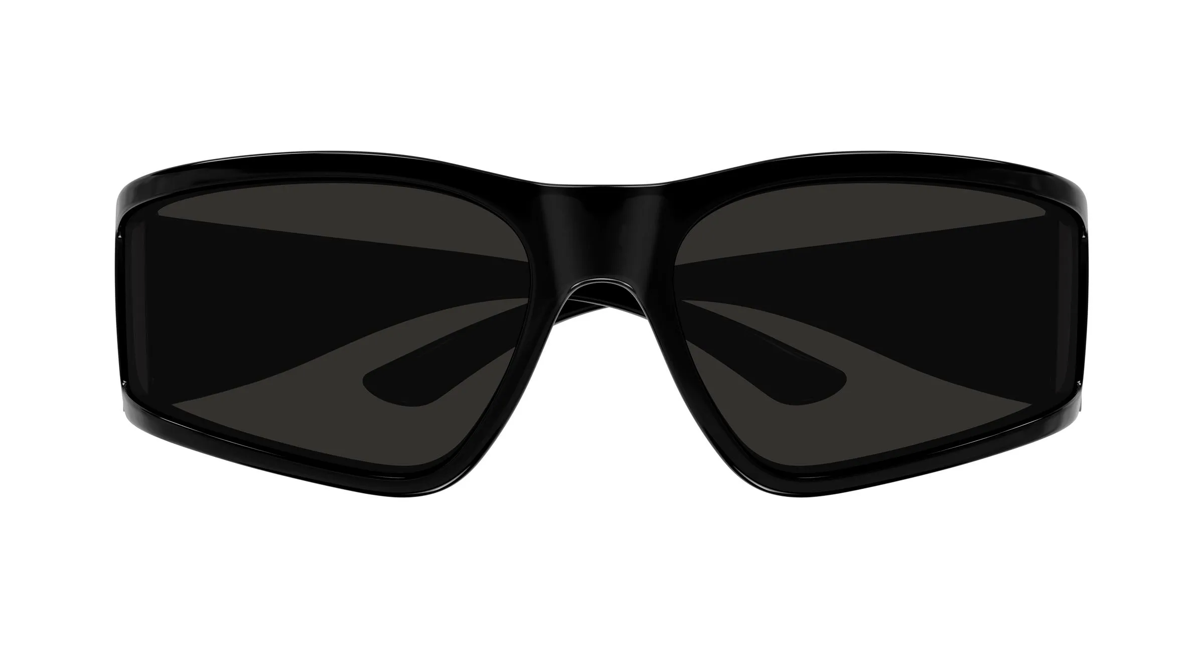 Balenciaga BB0457S 001 Occhiali da sole Acetato Nero Grigio Maschera - immagine 2