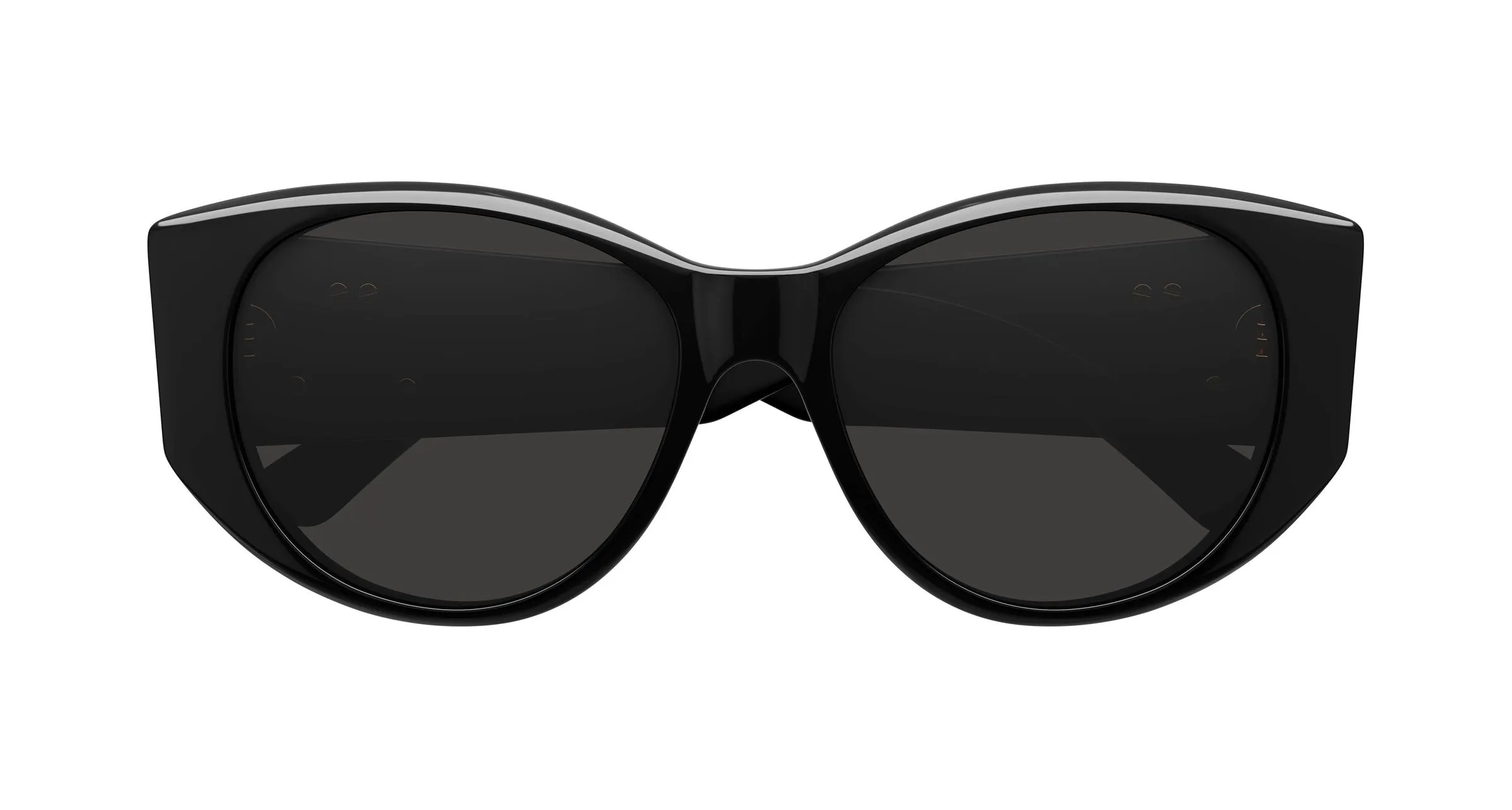 Balenciaga BB0455S 001 Occhiali da sole Acetato Nero Grigio Geometrica - immagine 2