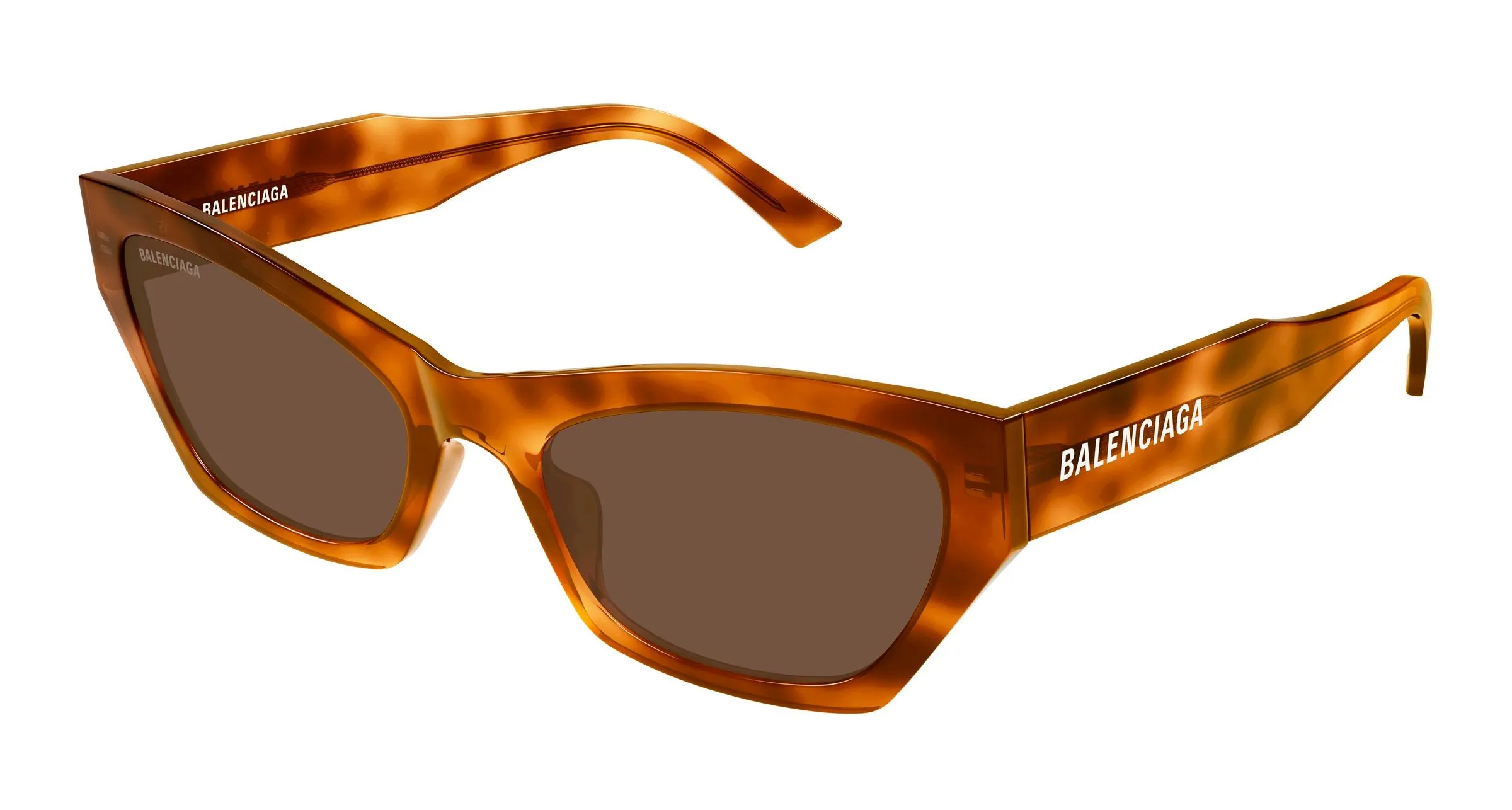 Balenciaga BB0447S 003 Occhiali da sole Acetato Havana Marrone Cat Eye - immagine 1