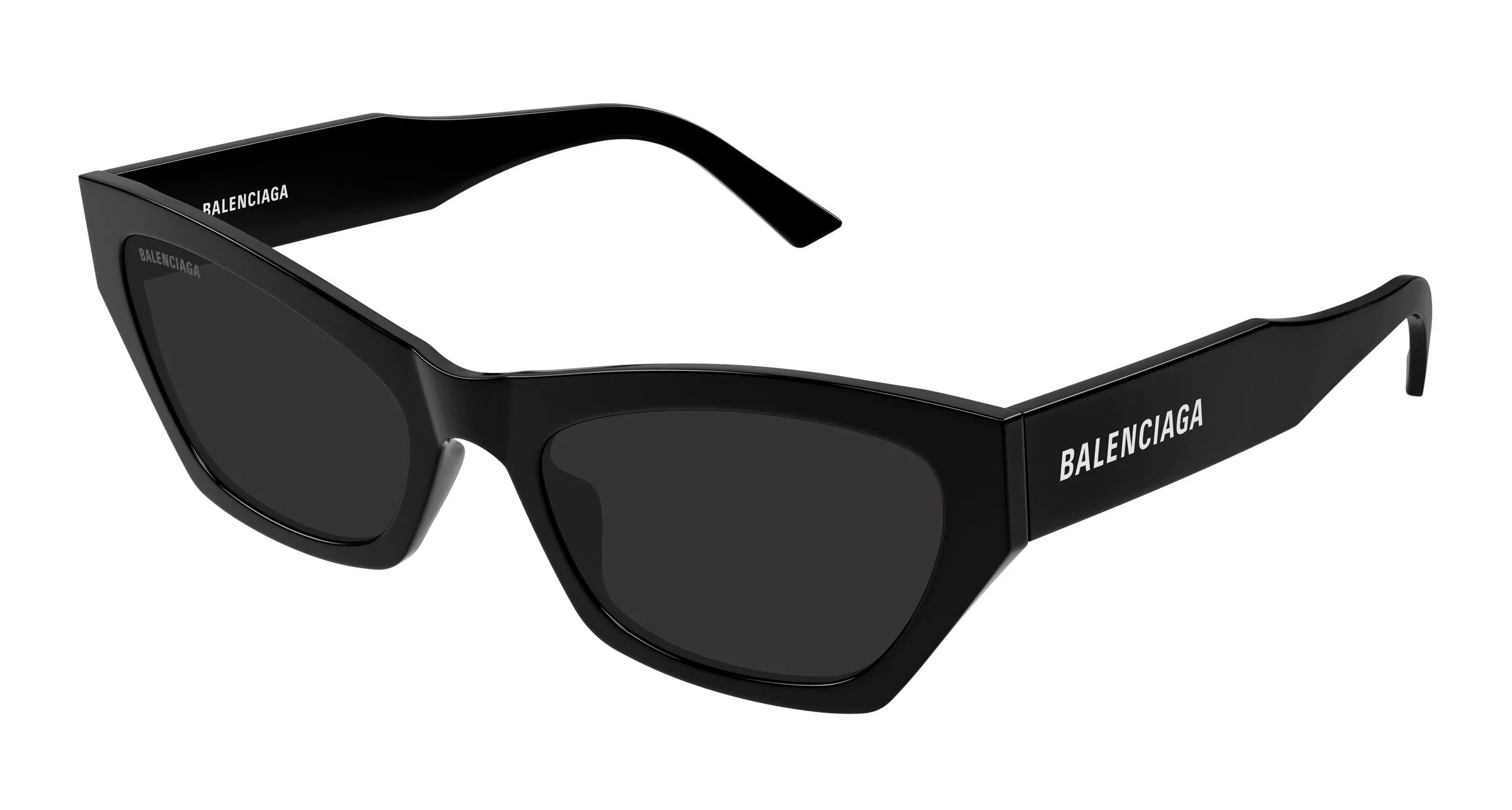 Balenciaga BB0447S 001 Occhiali da sole Acetato Nero Grigio Cat Eye - immagine 1