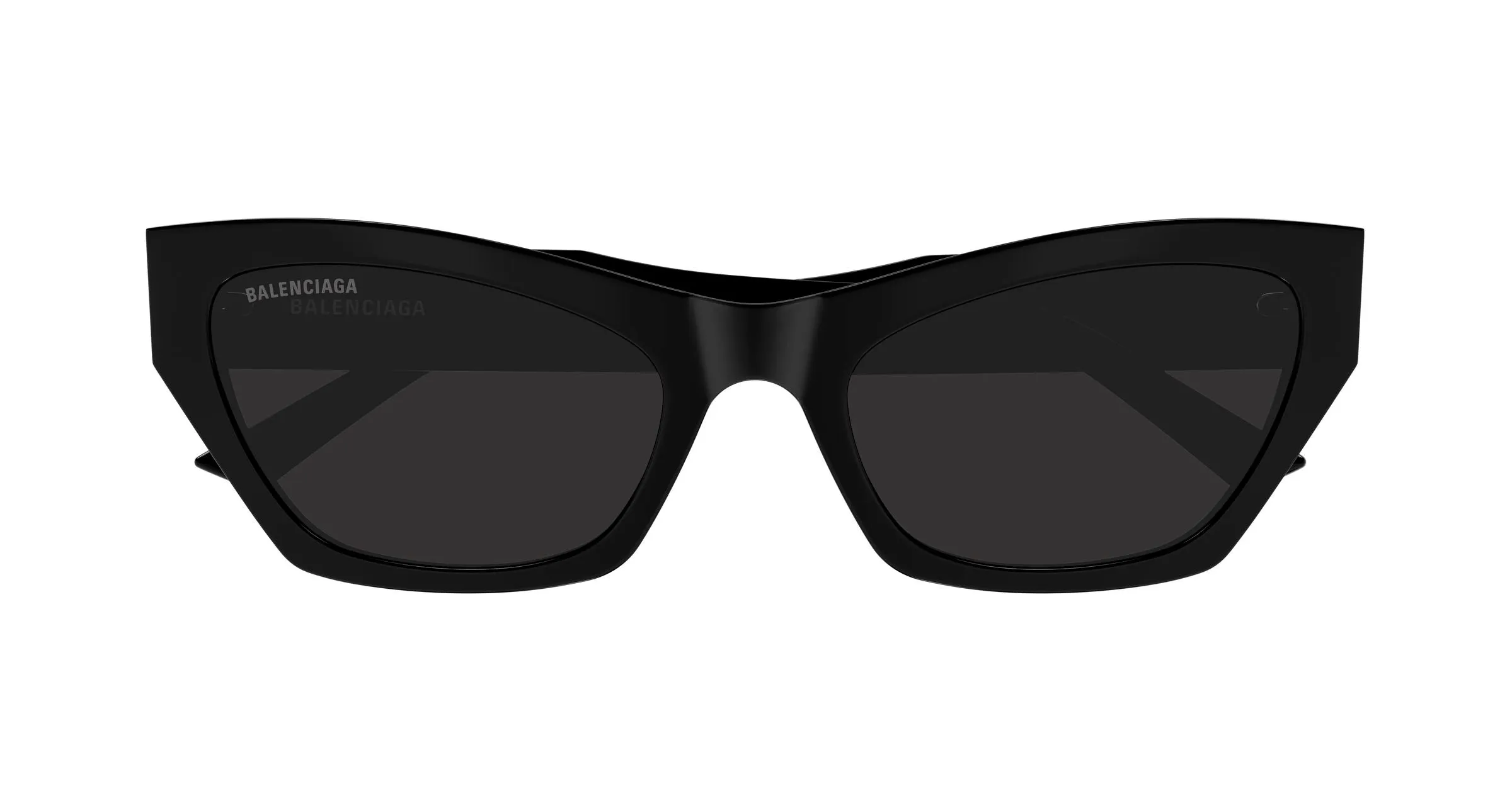 Balenciaga BB0447S 001 Occhiali da sole Acetato Nero Grigio Cat Eye - immagine 2