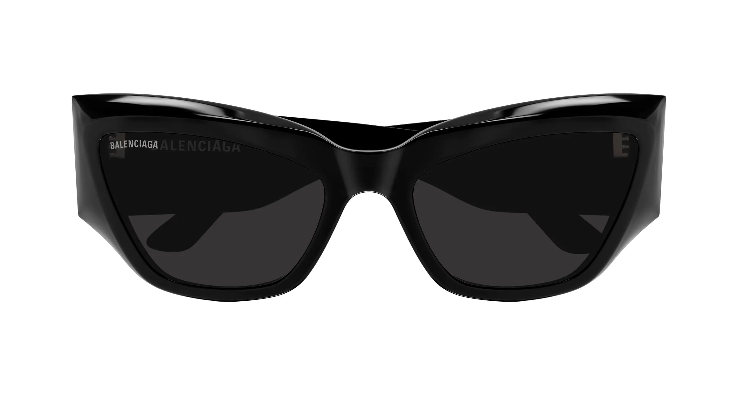 Balenciaga BB0444S 002 Occhiali da sole Acetato Nero Grigio Cat Eye - immagine 2
