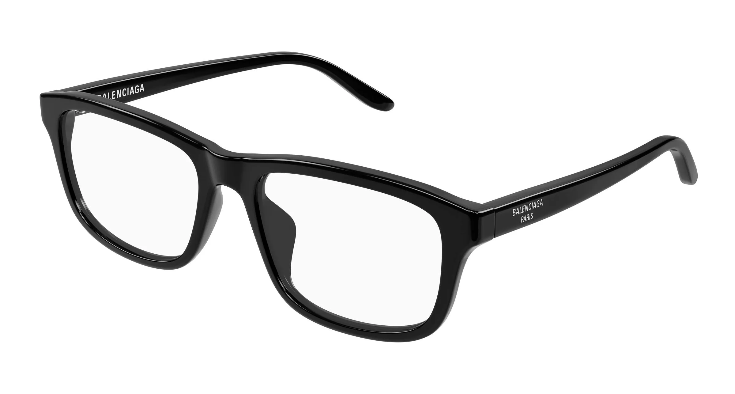 Balenciaga BB0442OA 001 Montature da vista Acetato Nero Trasparente Squadrata - immagine 1