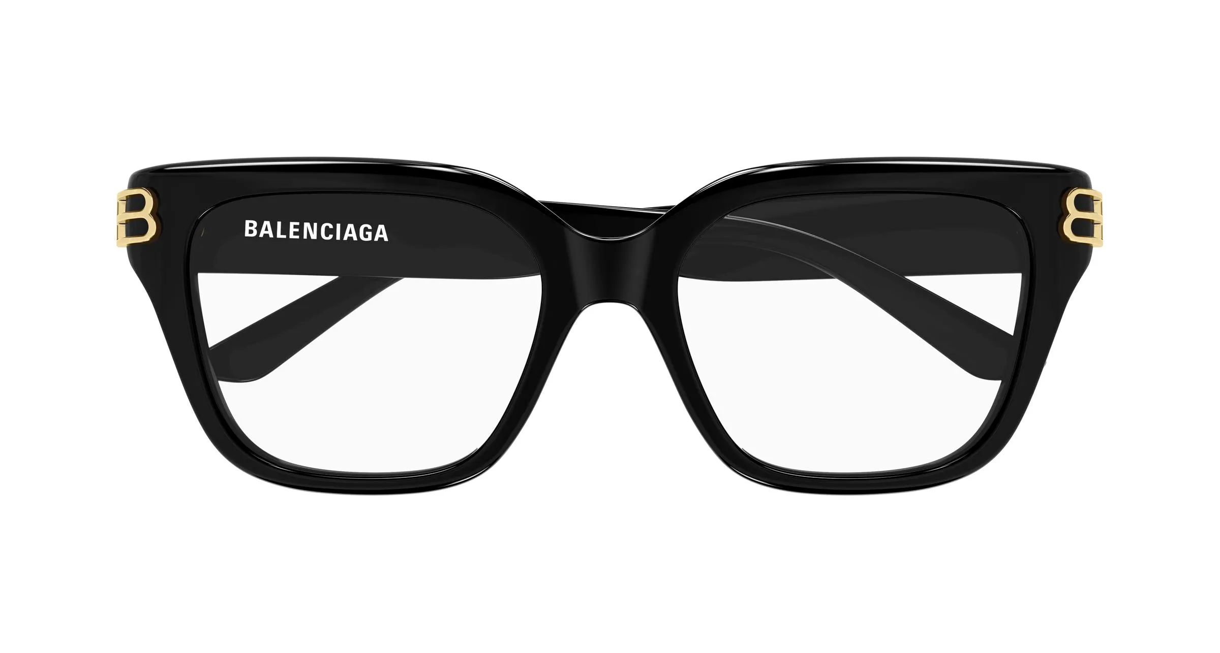 Balenciaga BB0437O 006 Montature da vista Acetato Nero Trasparente Squadrata - immagine 2
