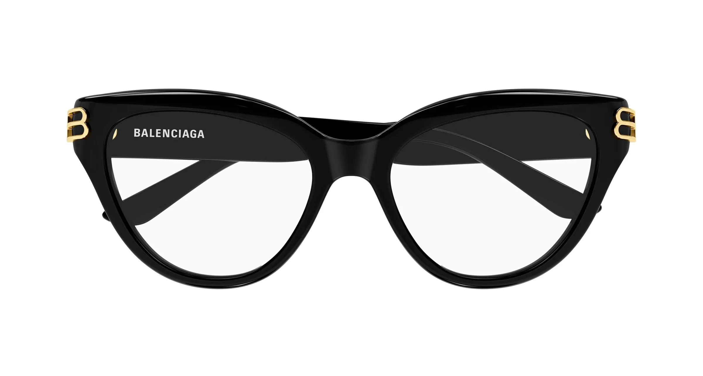 Balenciaga BB0436O 001 Montature da vista Acetato Nero Trasparente Cat Eye - immagine 2