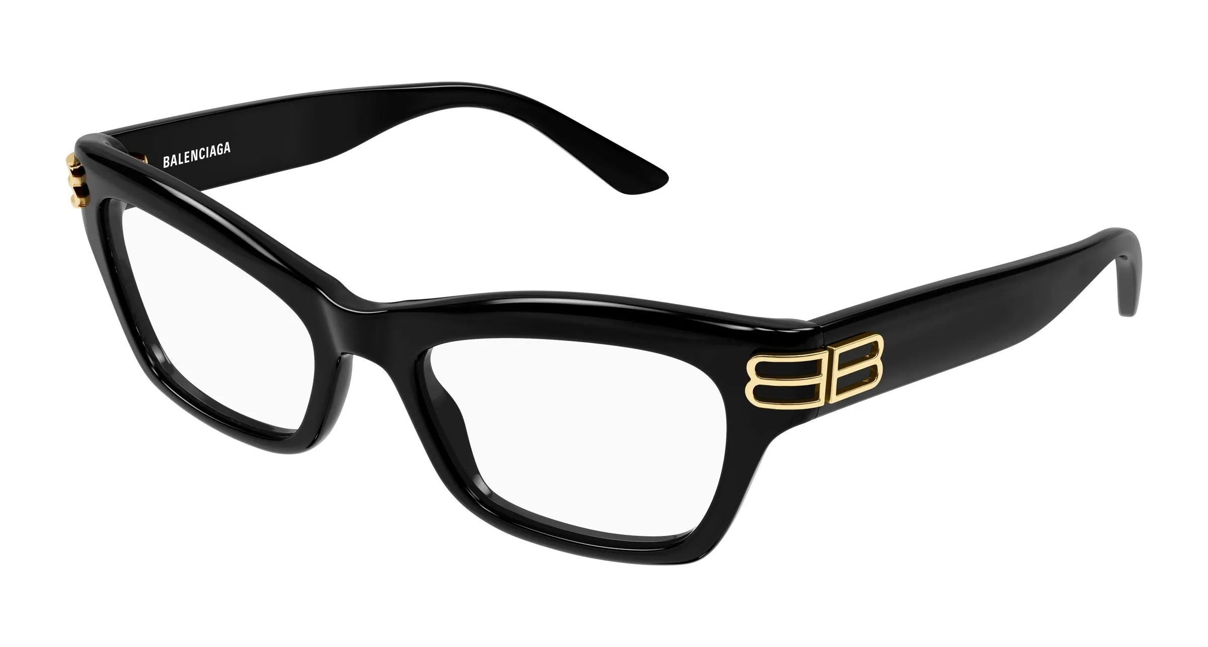 Balenciaga BB0435O 001 Montature da vista Acetato Nero Trasparente Cat Eye - immagine 1