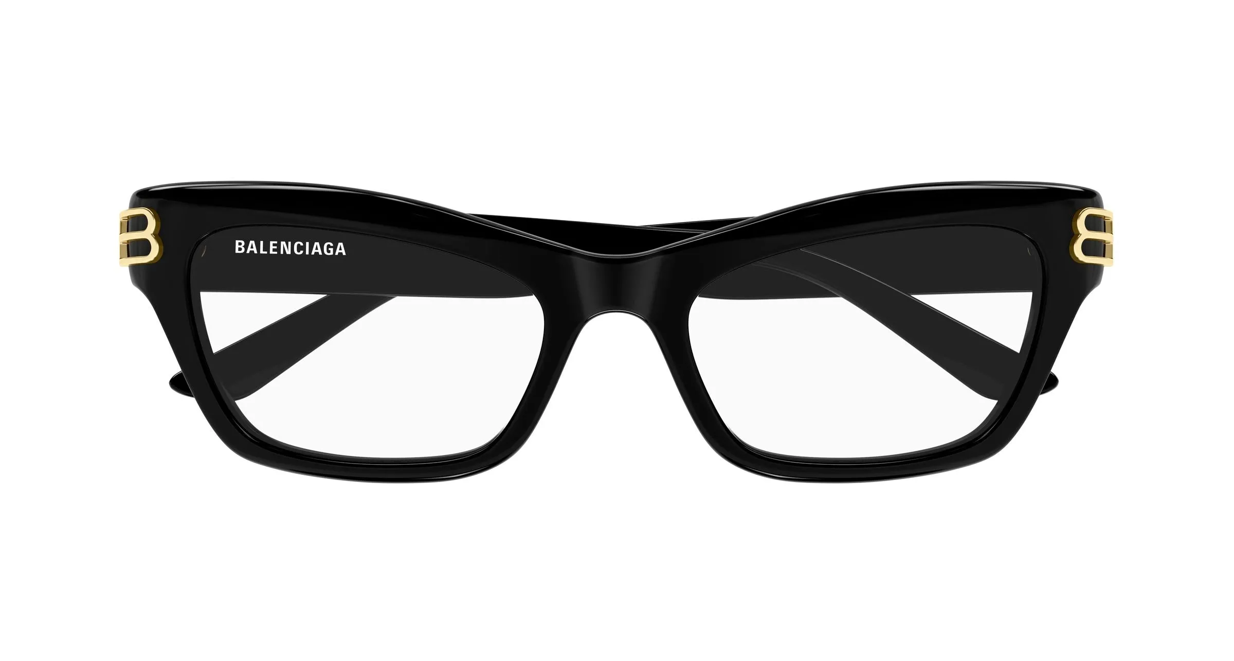 Balenciaga BB0435O 001 Montature da vista Acetato Nero Trasparente Cat Eye - immagine 2