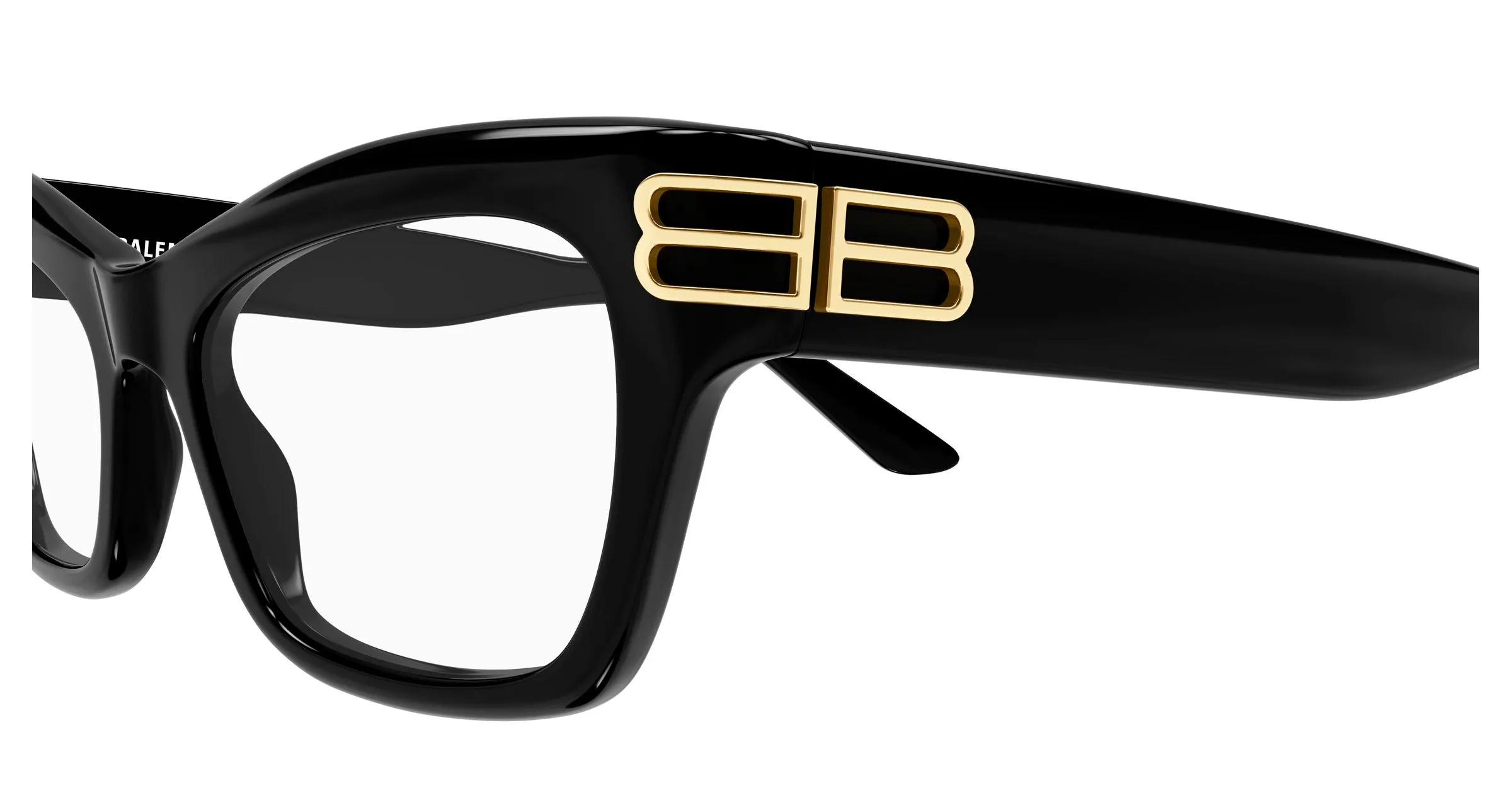 Balenciaga BB0435O 001 Montature da vista Acetato Nero Trasparente Cat Eye - immagine 3