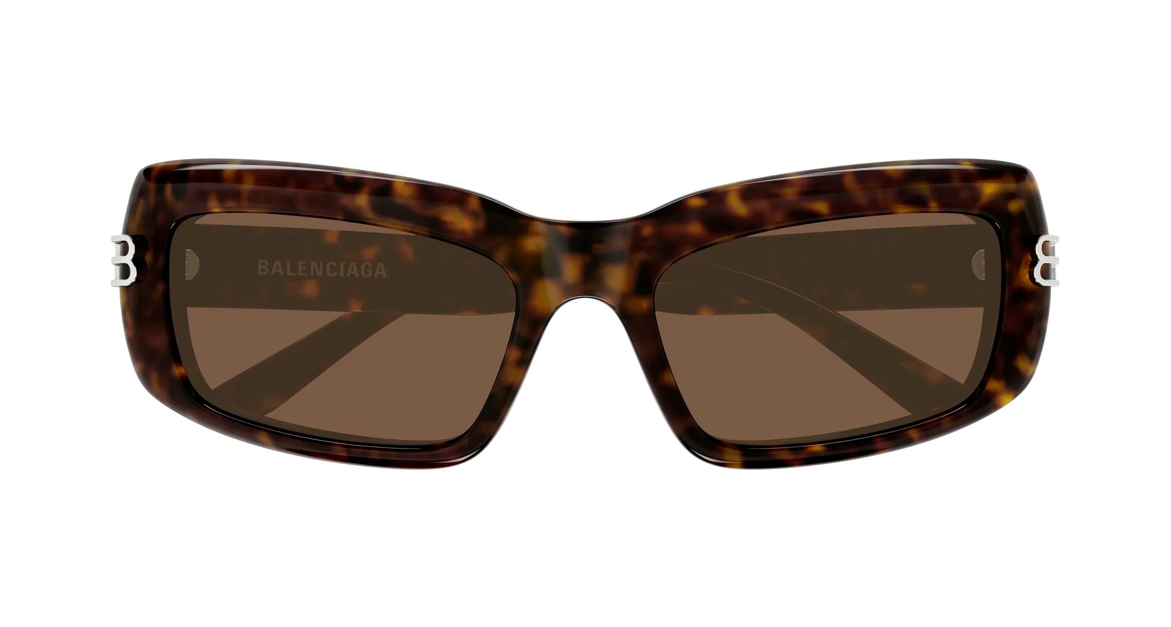 Balenciaga BB0432S 002 Occhiali da sole Acetato Havana Marrone Squadrata - immagine 2