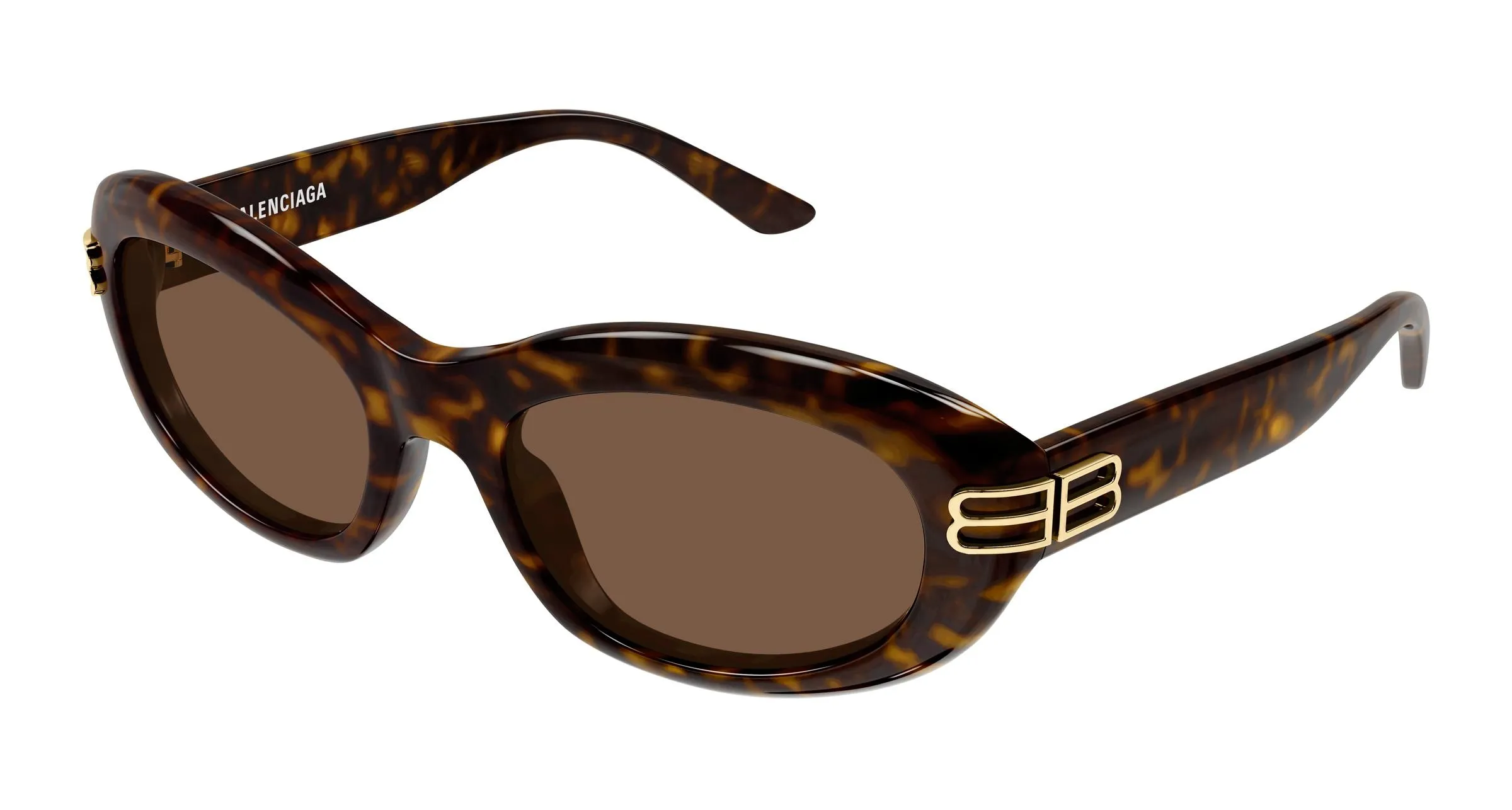 Balenciaga BB0431S 002 Occhiali da sole Acetato Havana Marrone Rotonda - immagine 1
