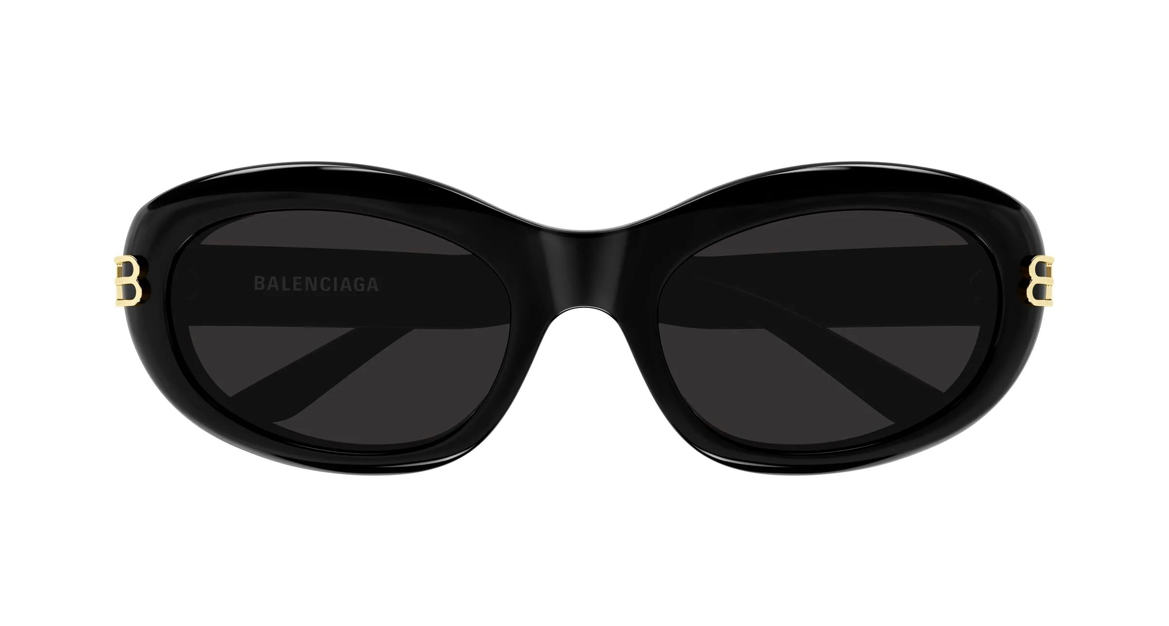 Balenciaga BB0431S 001 Occhiali da sole Acetato Nero Grigio Rotonda - immagine 2