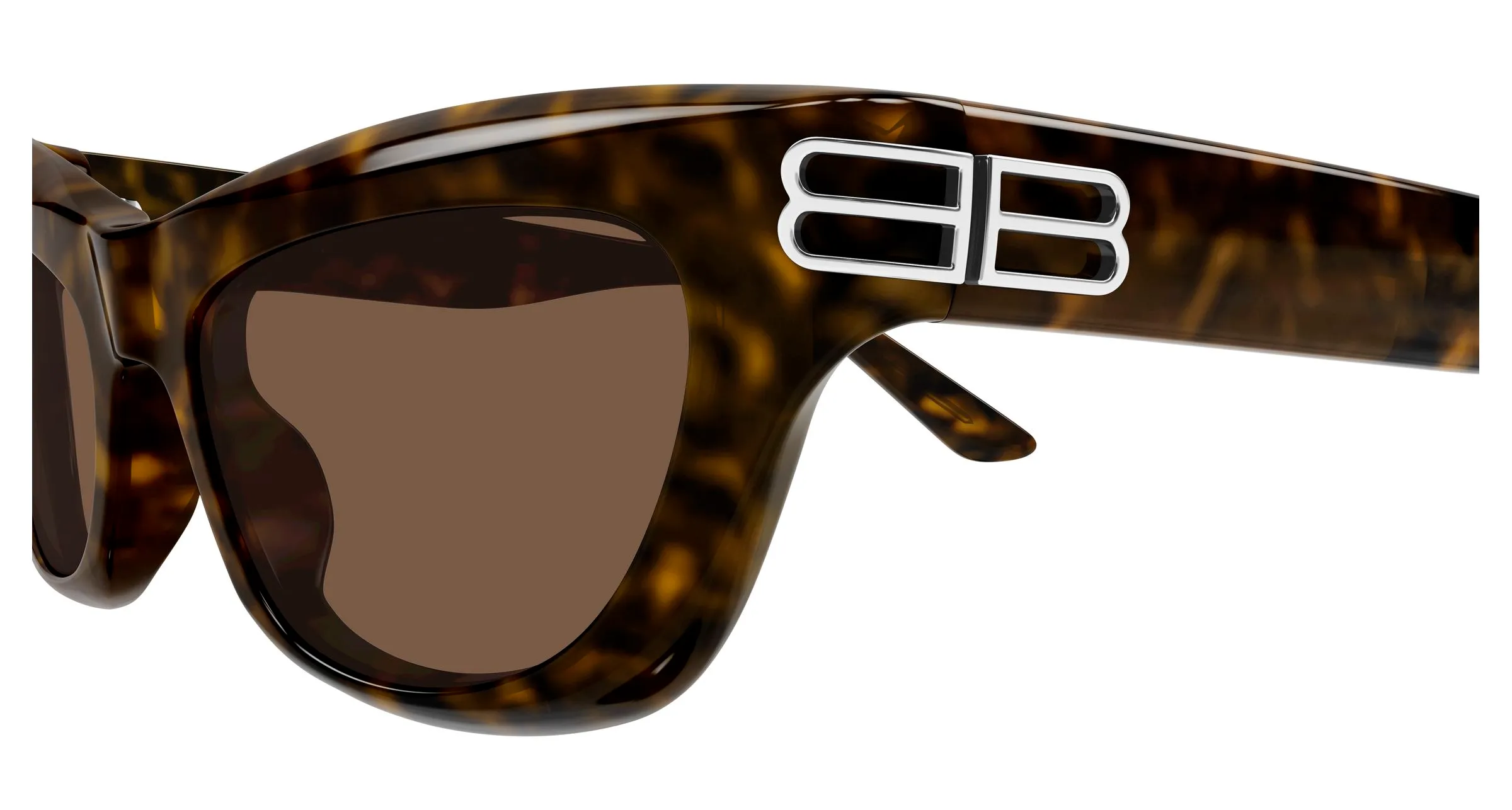 Balenciaga BB0430S 002 Occhiali da sole Acetato Havana Marrone Cat Eye - immagine 3