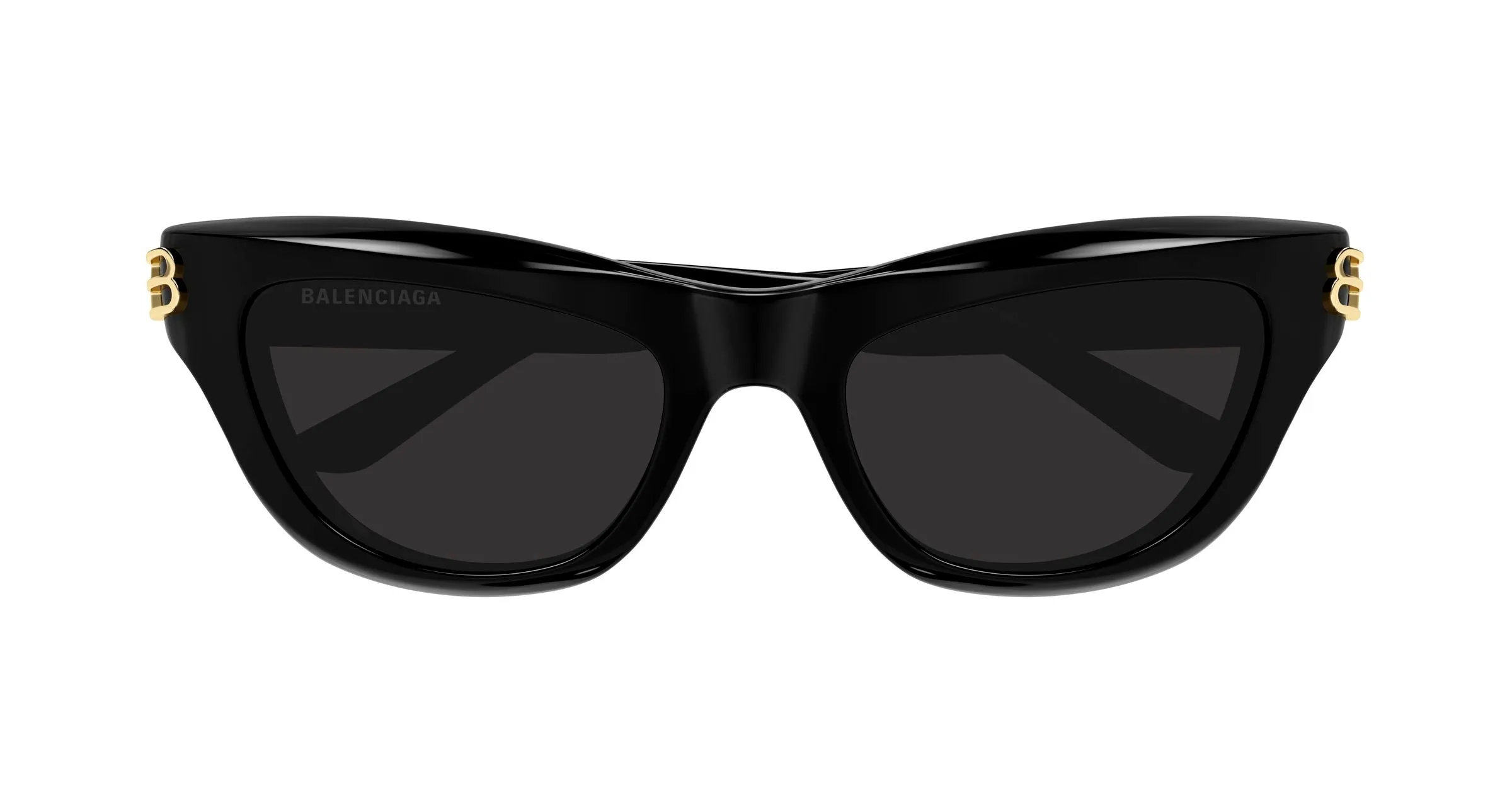 Balenciaga BB0430S 001 Occhiali da sole Acetato Nero Grigio Cat Eye - immagine 2