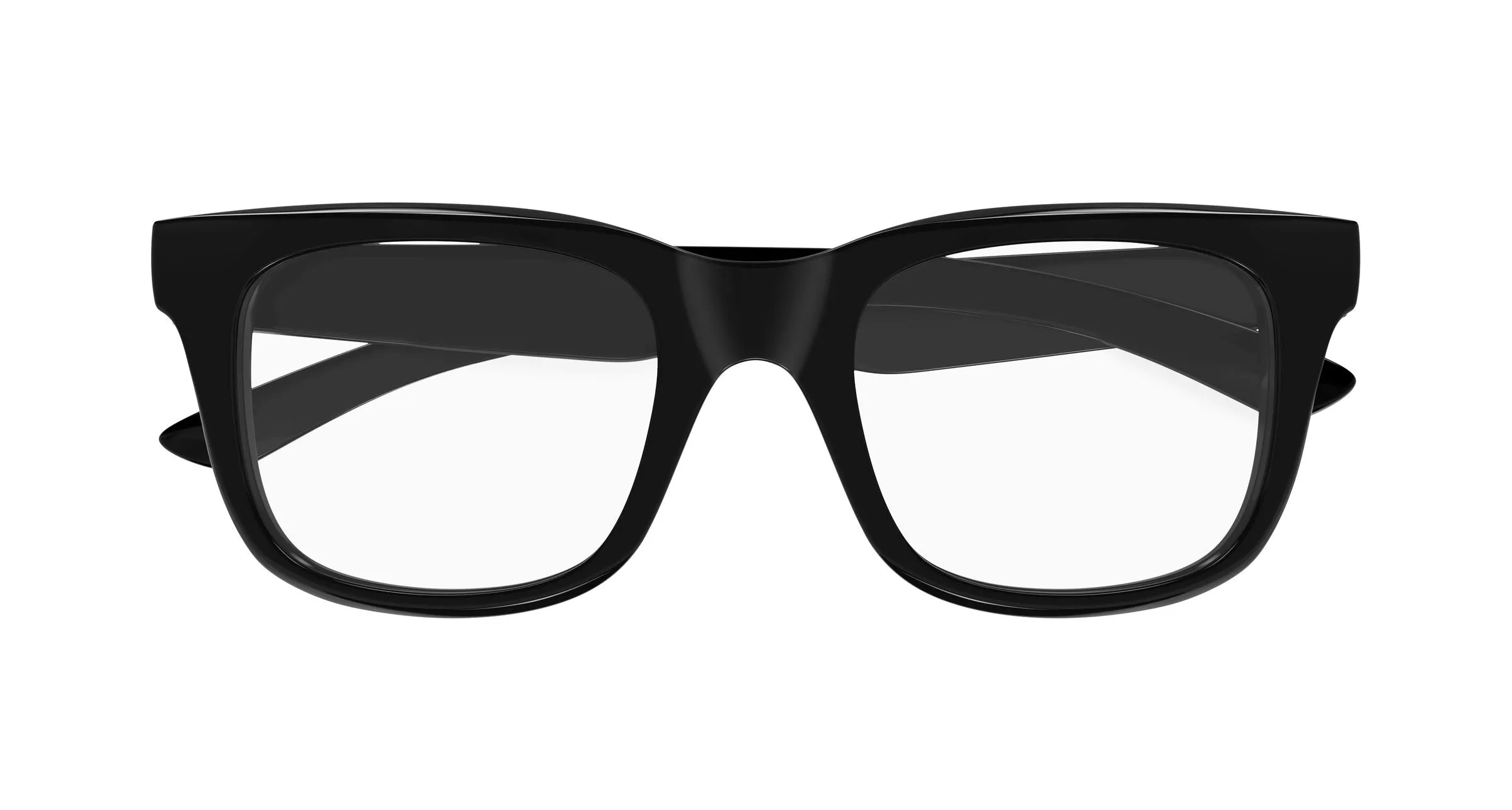 Balenciaga BB0428O 006 Montature da vista Acetato Nero Trasparente Squadrata - immagine 2