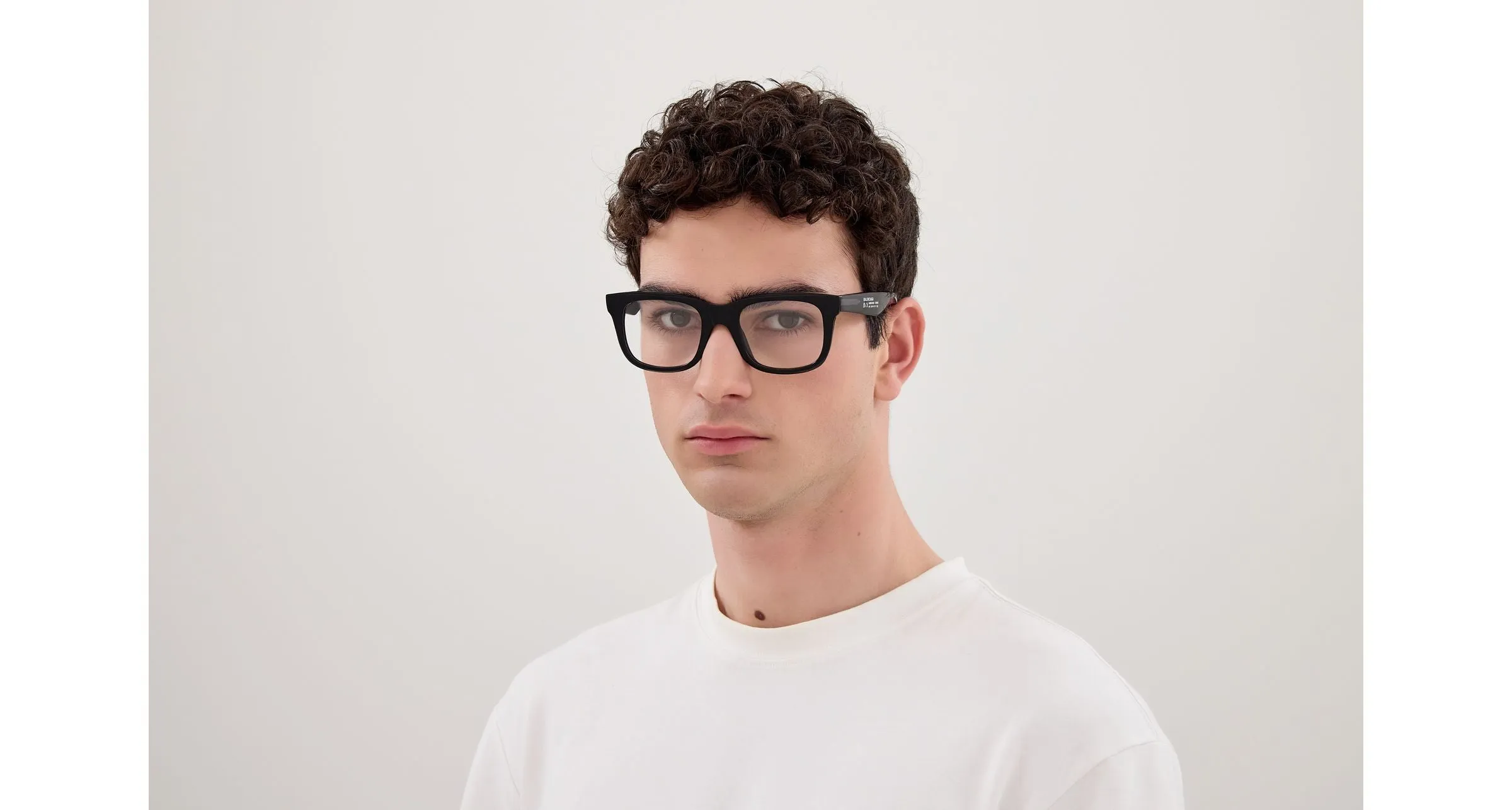 Balenciaga BB0428O 001 Montature da vista Acetato Nero Trasparente Squadrata - immagine 4