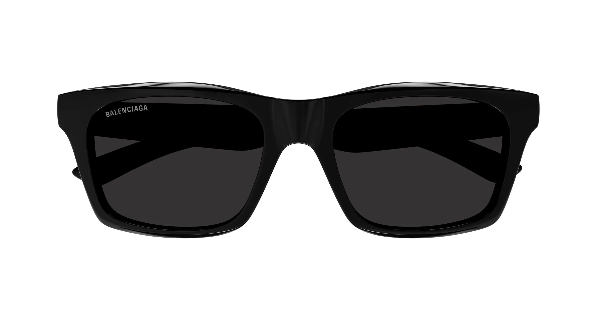 Balenciaga BB0423S 001 Occhiali da sole Acetato Nero Grigio Squadrata - immagine 2